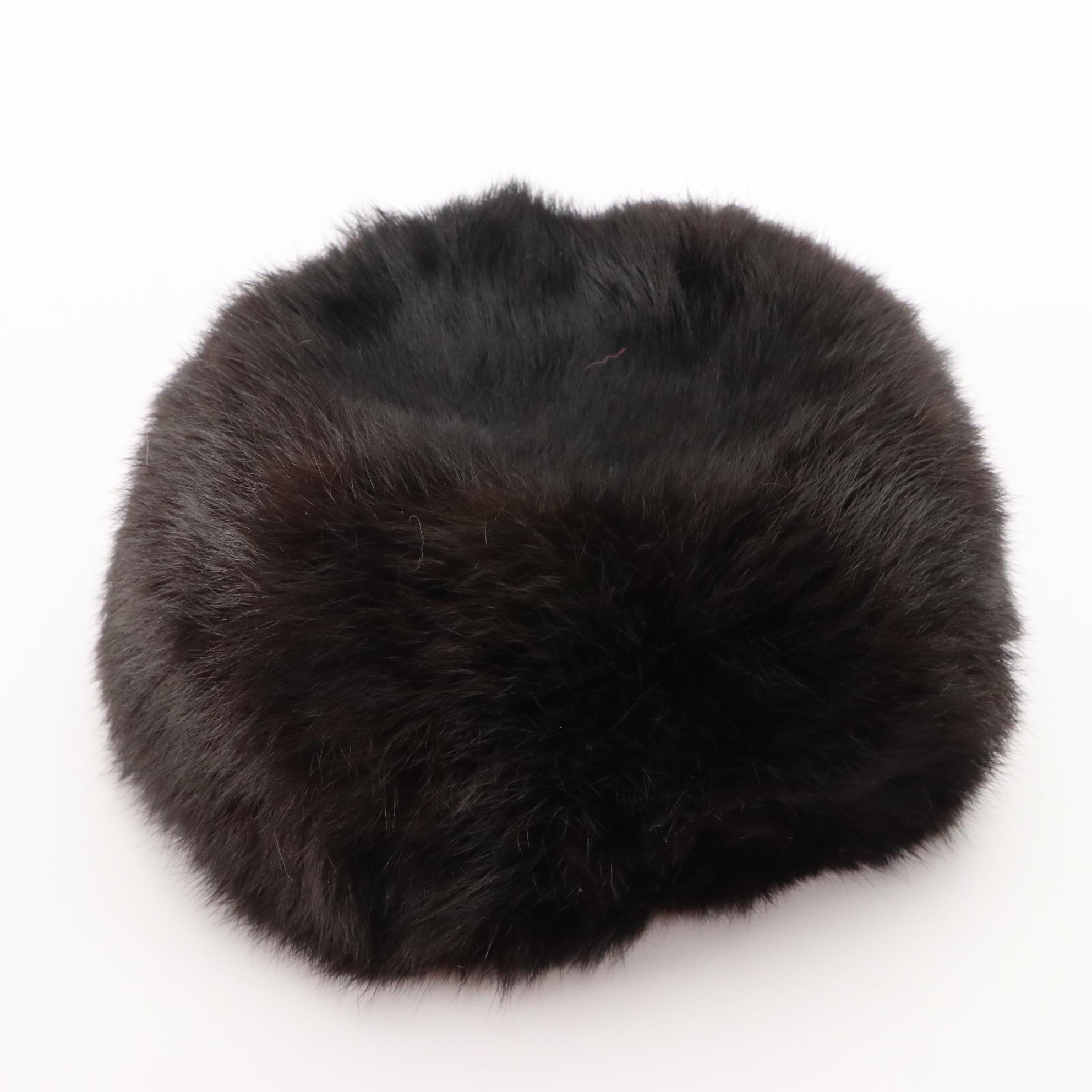 Black and White Rabbit Fur Hats