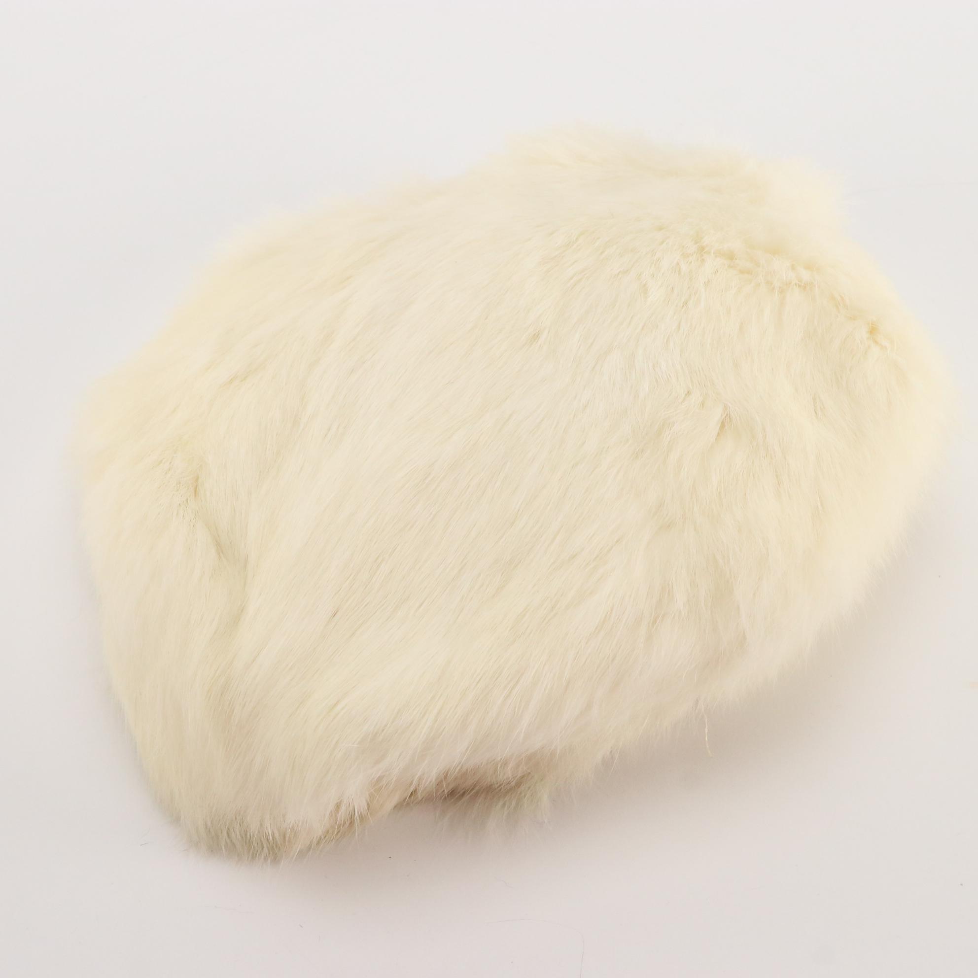 Black and White Rabbit Fur Hats