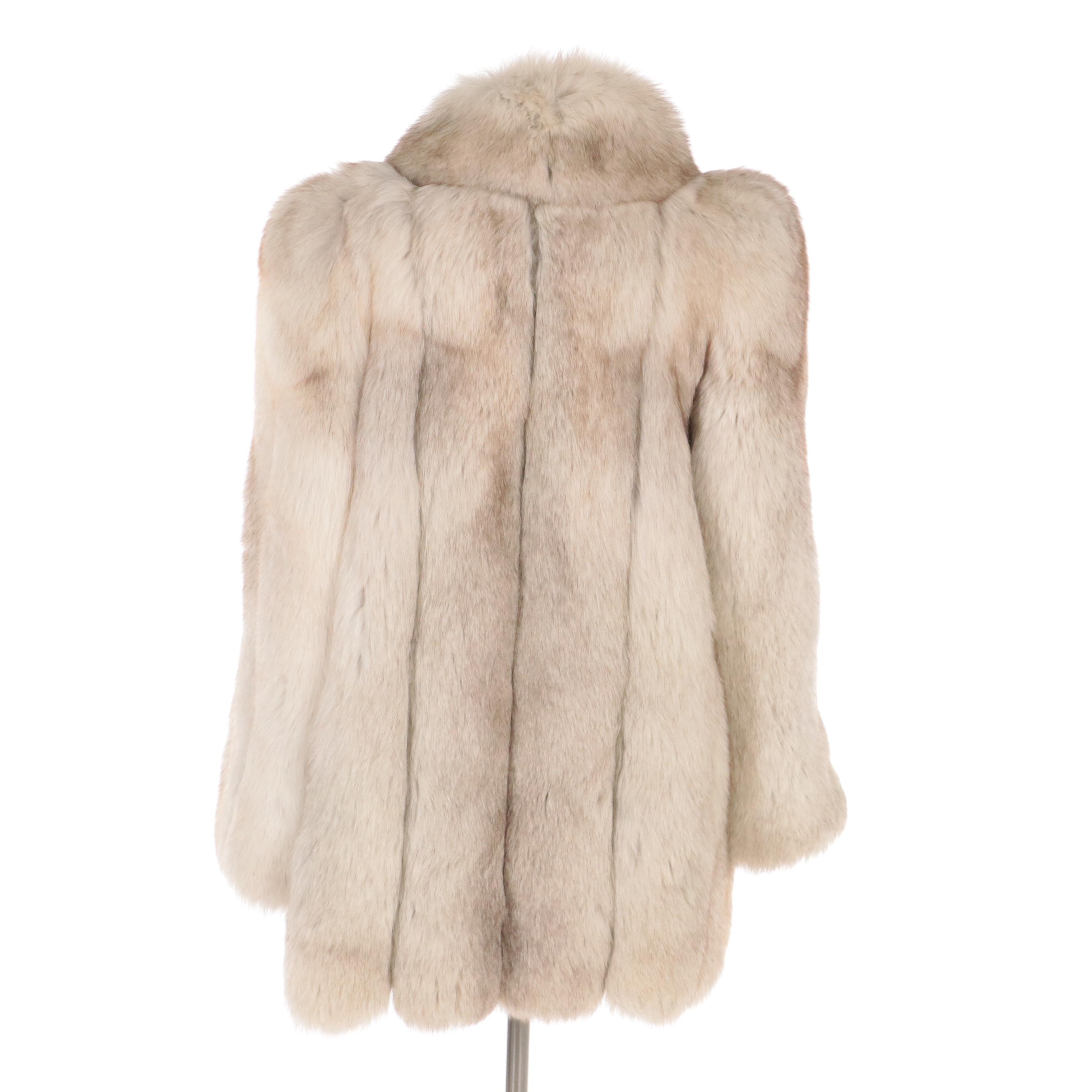Blue Fox Fur Stroller Coat from Saga Furs