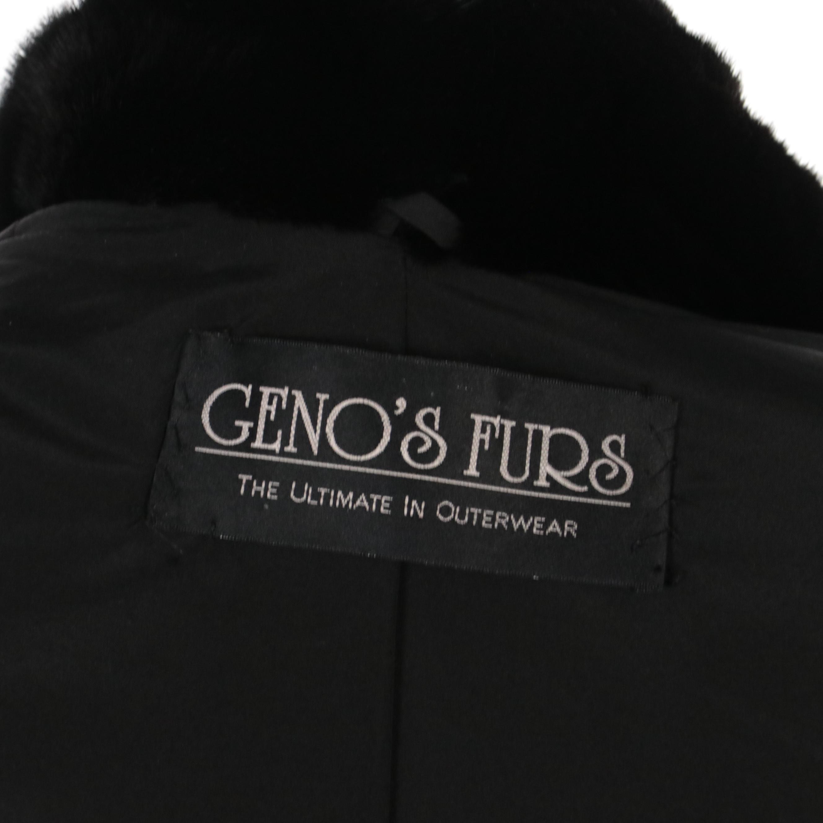 Sheared Mink Fur Coat with Mink Fur Trim from Geno's Furs