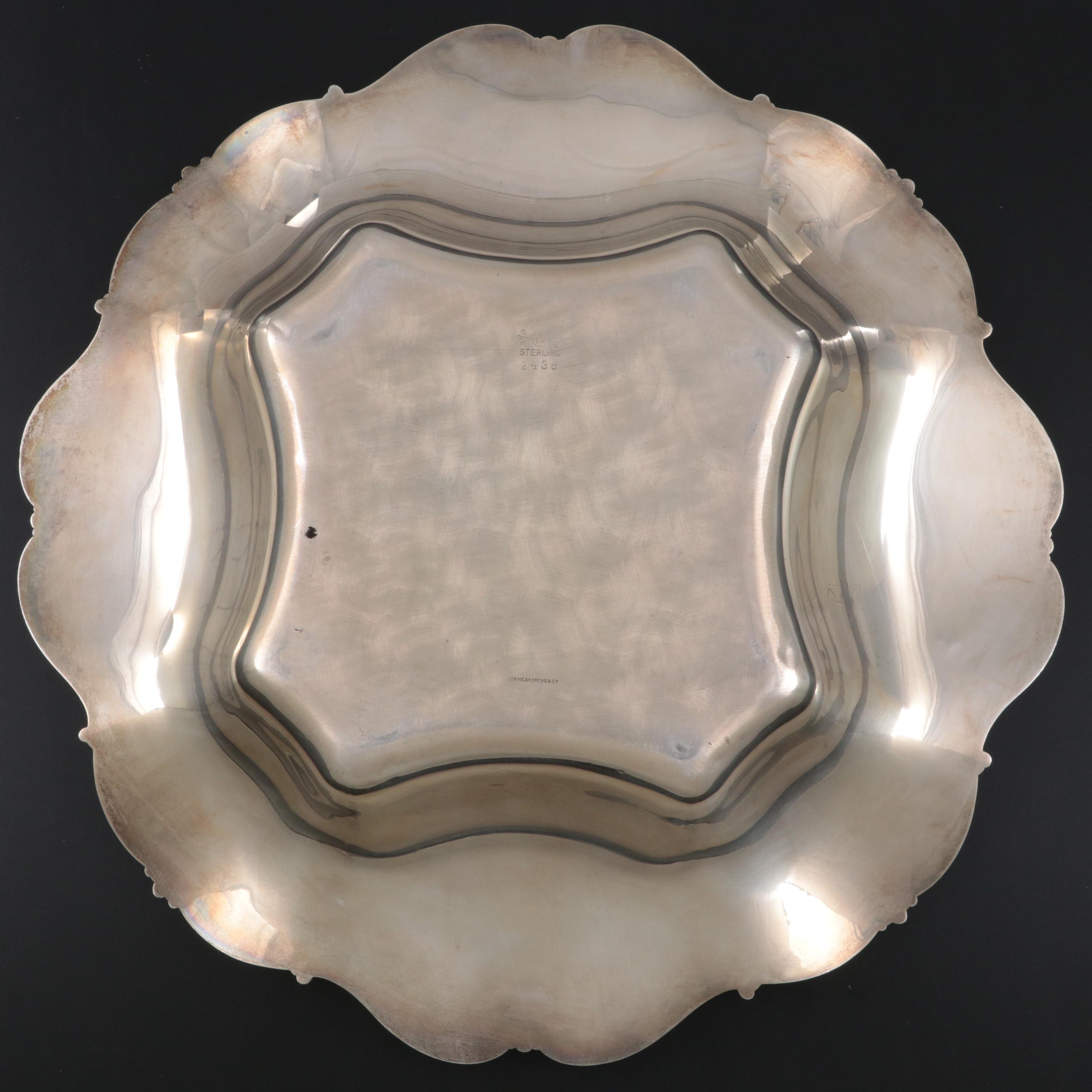 Frank M. Whiting Sterling Silver Bowl with Scrolling Foliate Rim