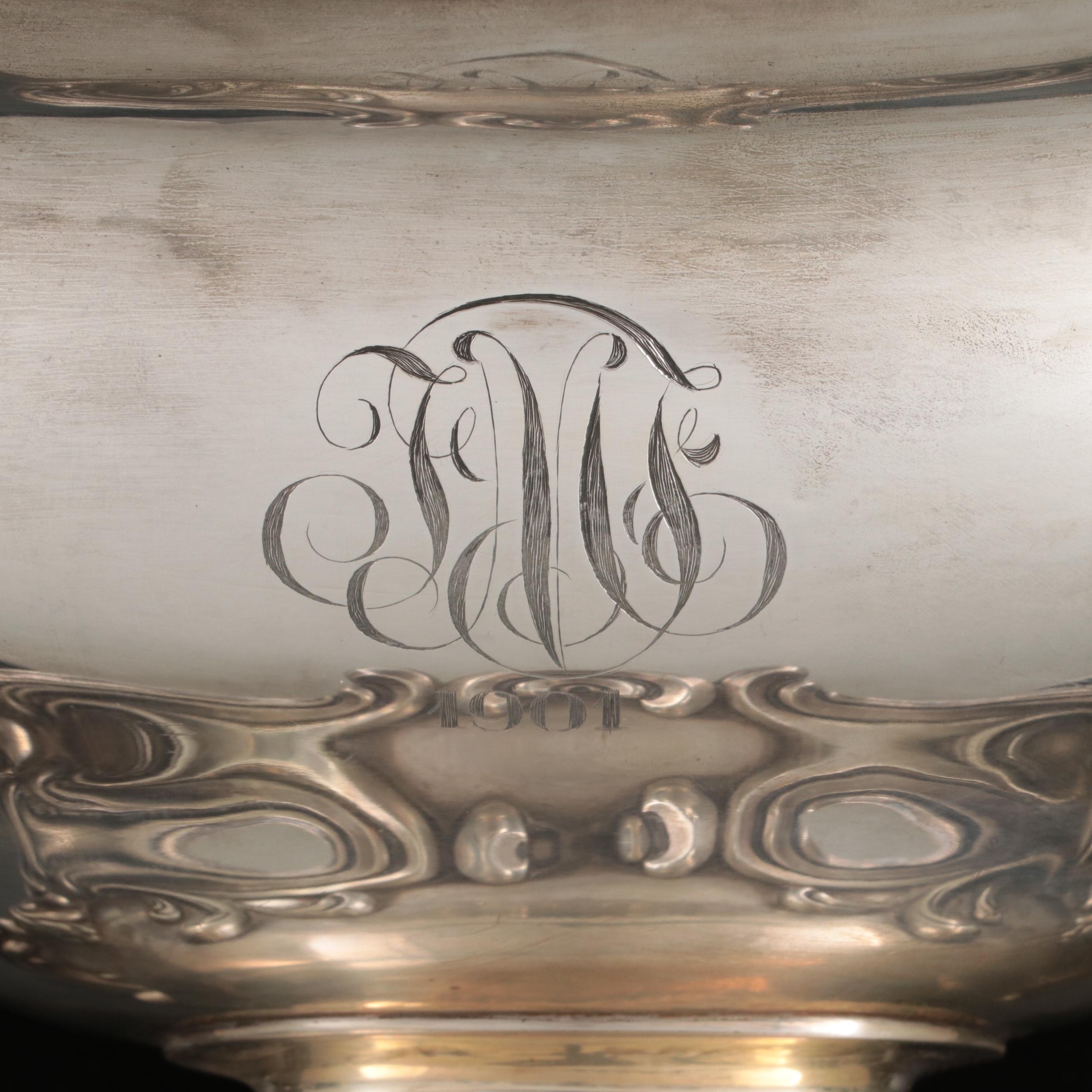 Frank M. Whiting Sterling Silver Centerpiece Bowl, Circa 1901