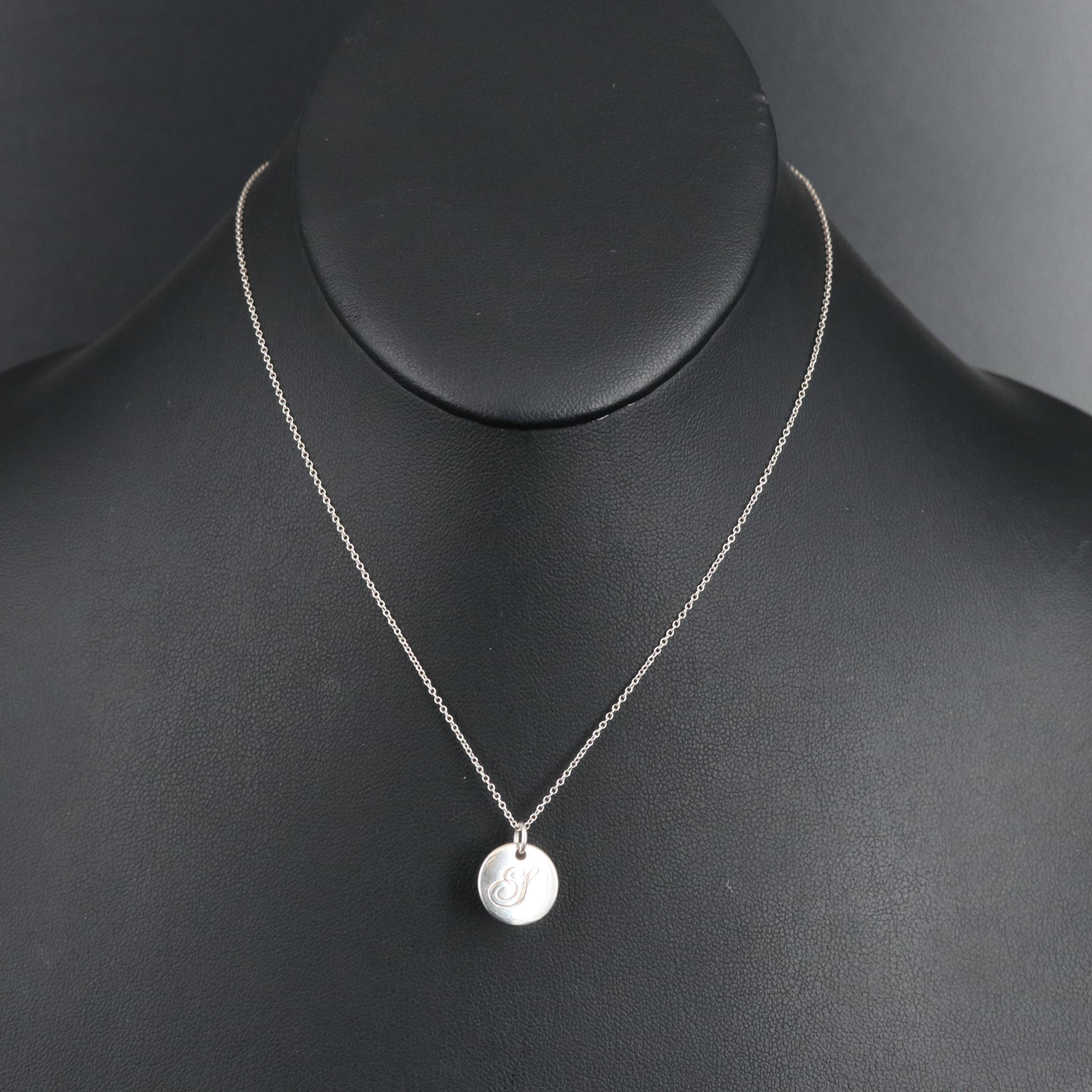 Tiffany & Co. "Alphabet Notes" Sterling Initial "S" Necklace