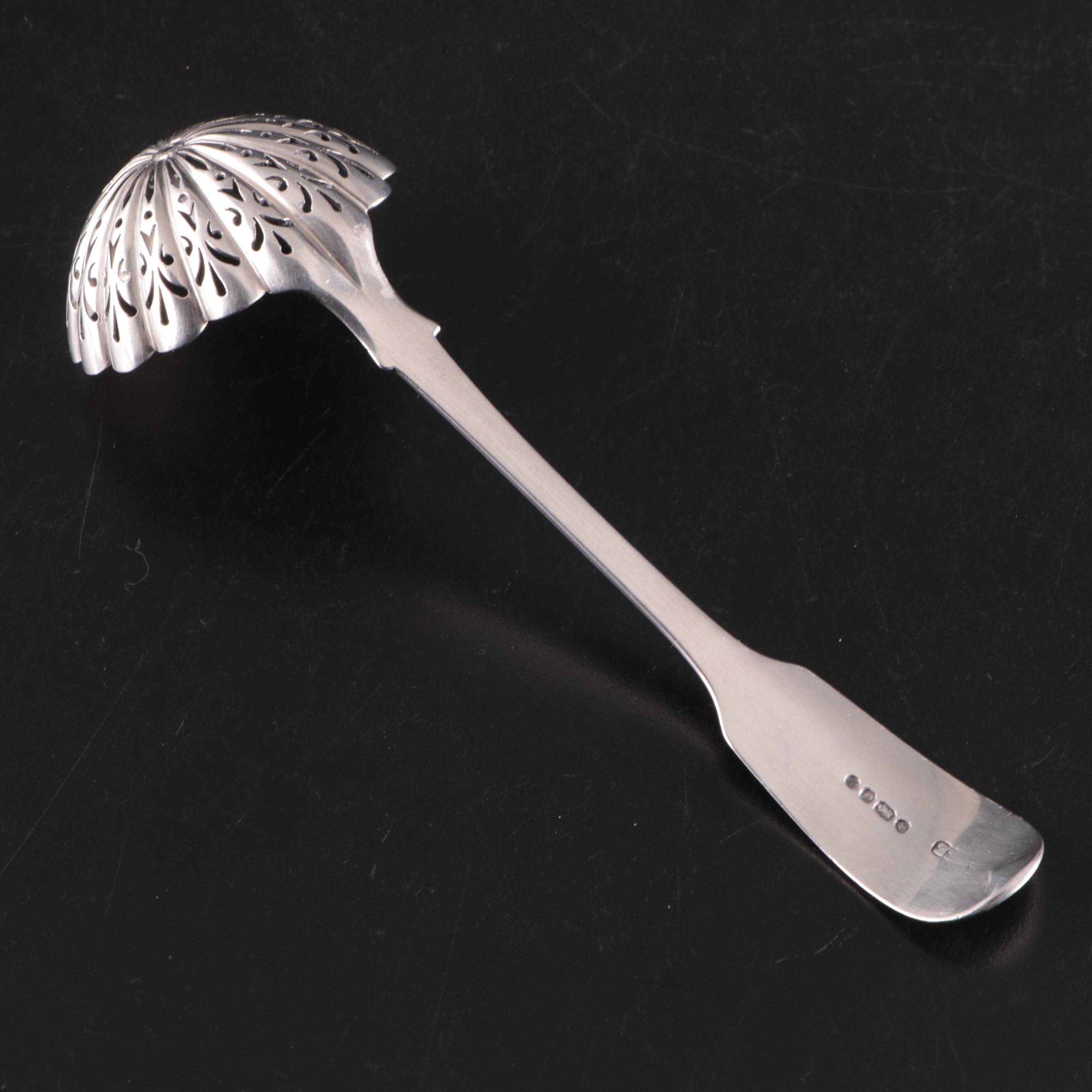 Elizabeth Eaton English Sterling Silver Engraved Bon Bon Ladle, 1851
