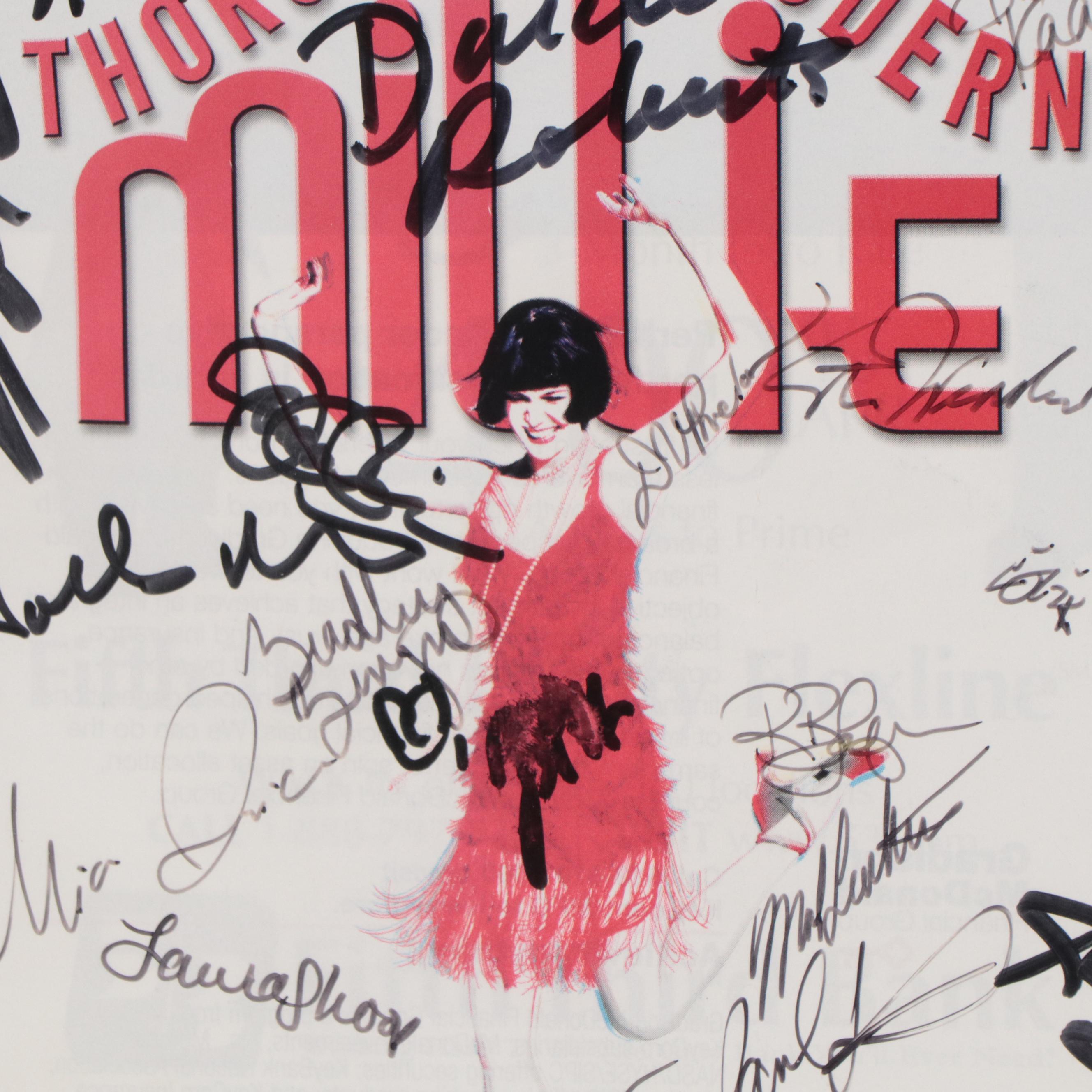 Signed "Phantom of the Opera" Poster and "Thoroughly Modern Millie" Playbill