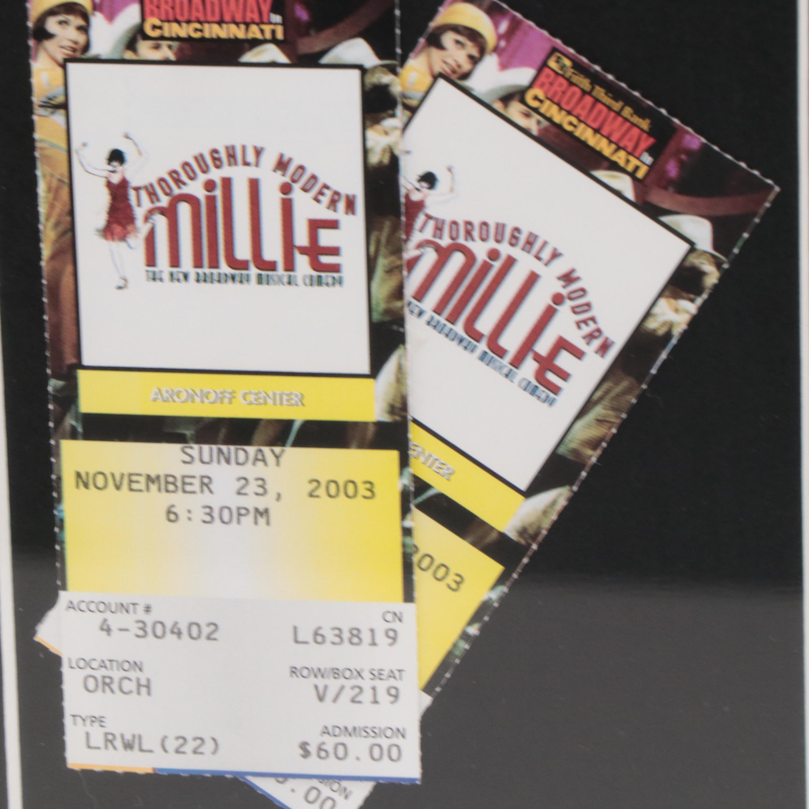 Signed "Phantom of the Opera" Poster and "Thoroughly Modern Millie" Playbill