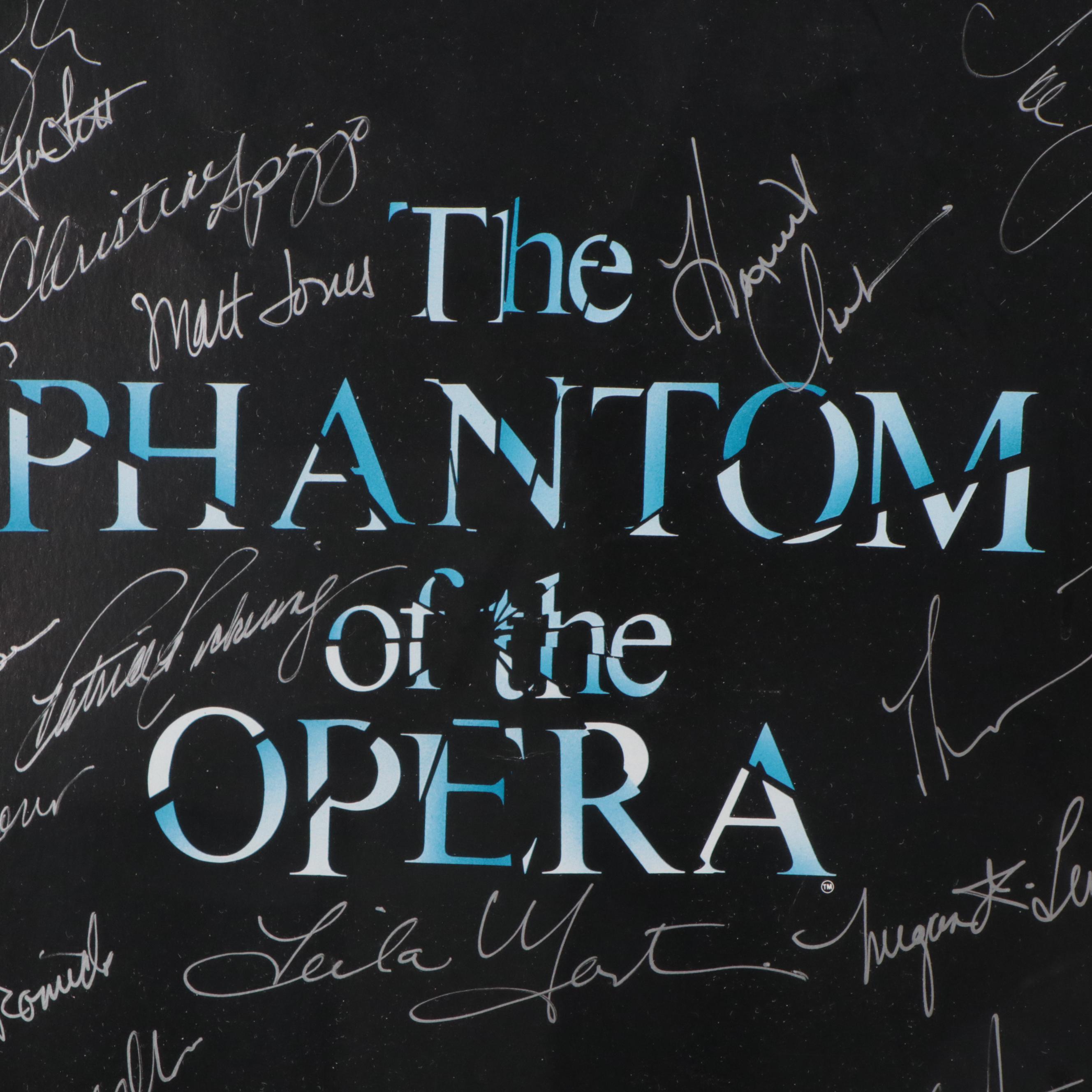 Signed "Phantom of the Opera" Poster and "Thoroughly Modern Millie" Playbill