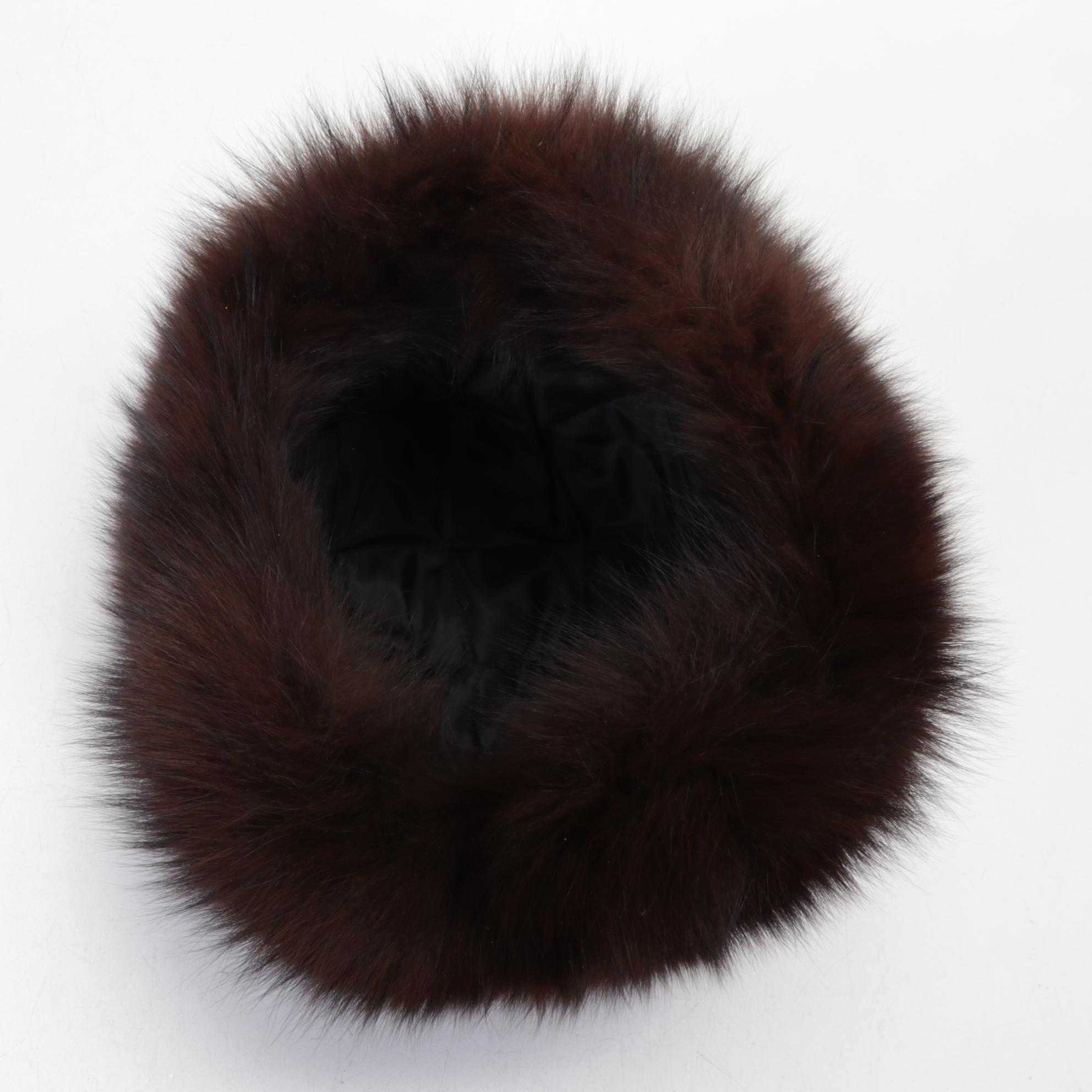 Mitchie's Matchings Chocolate Fox Trim Hat