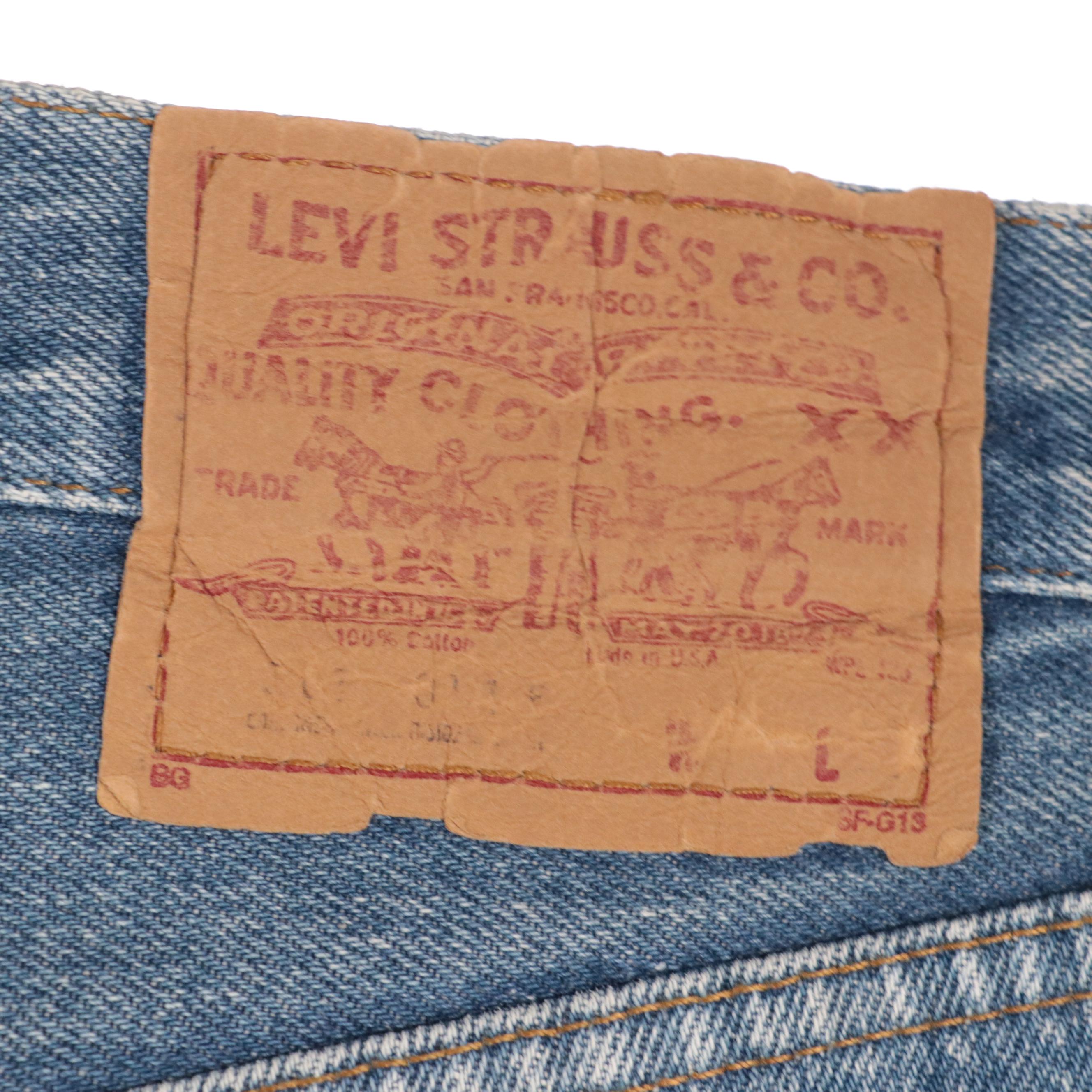 Men's Levi's 501 Button Fly Jeans, Handmade 