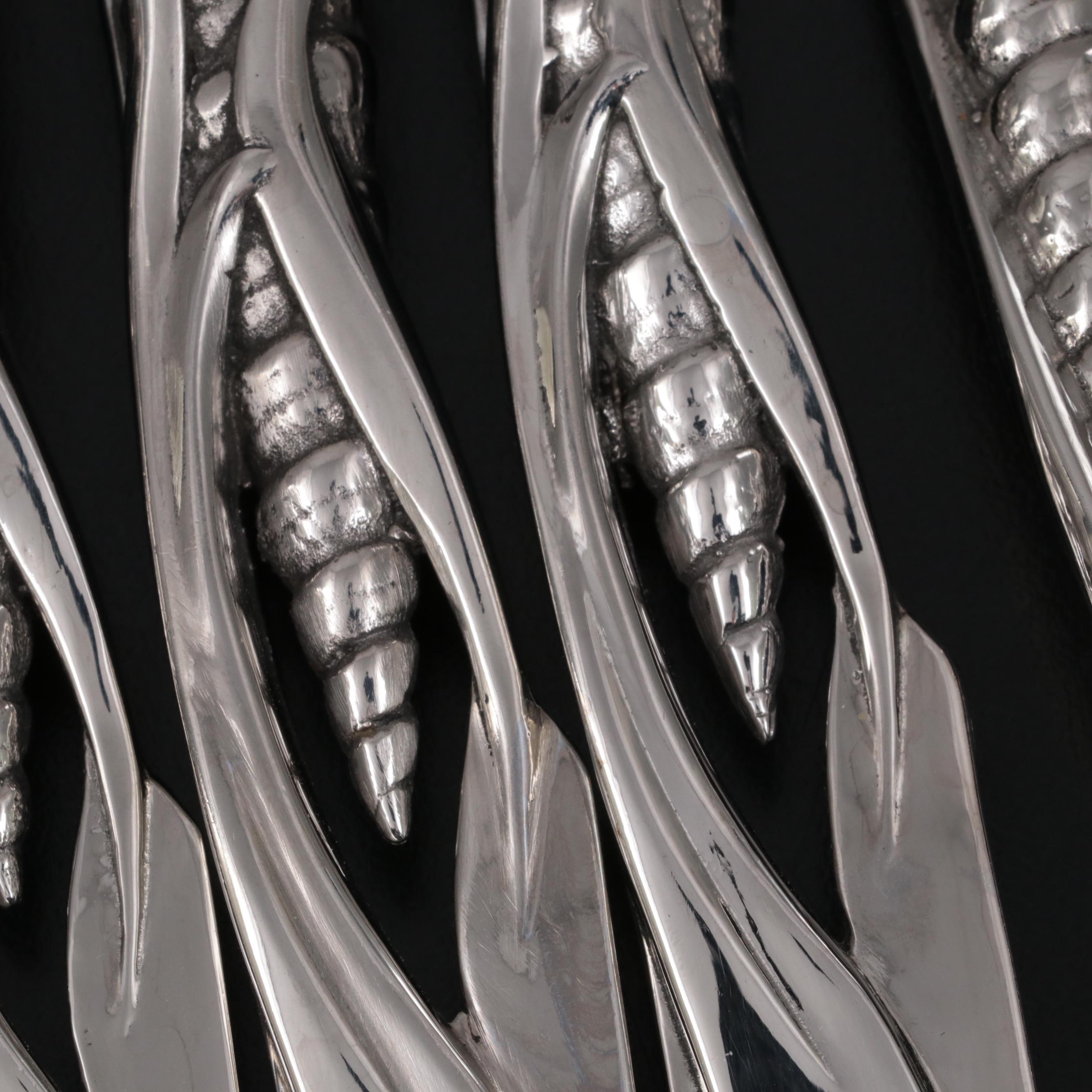 Stainless Flatware with Seashell Shaped Handles