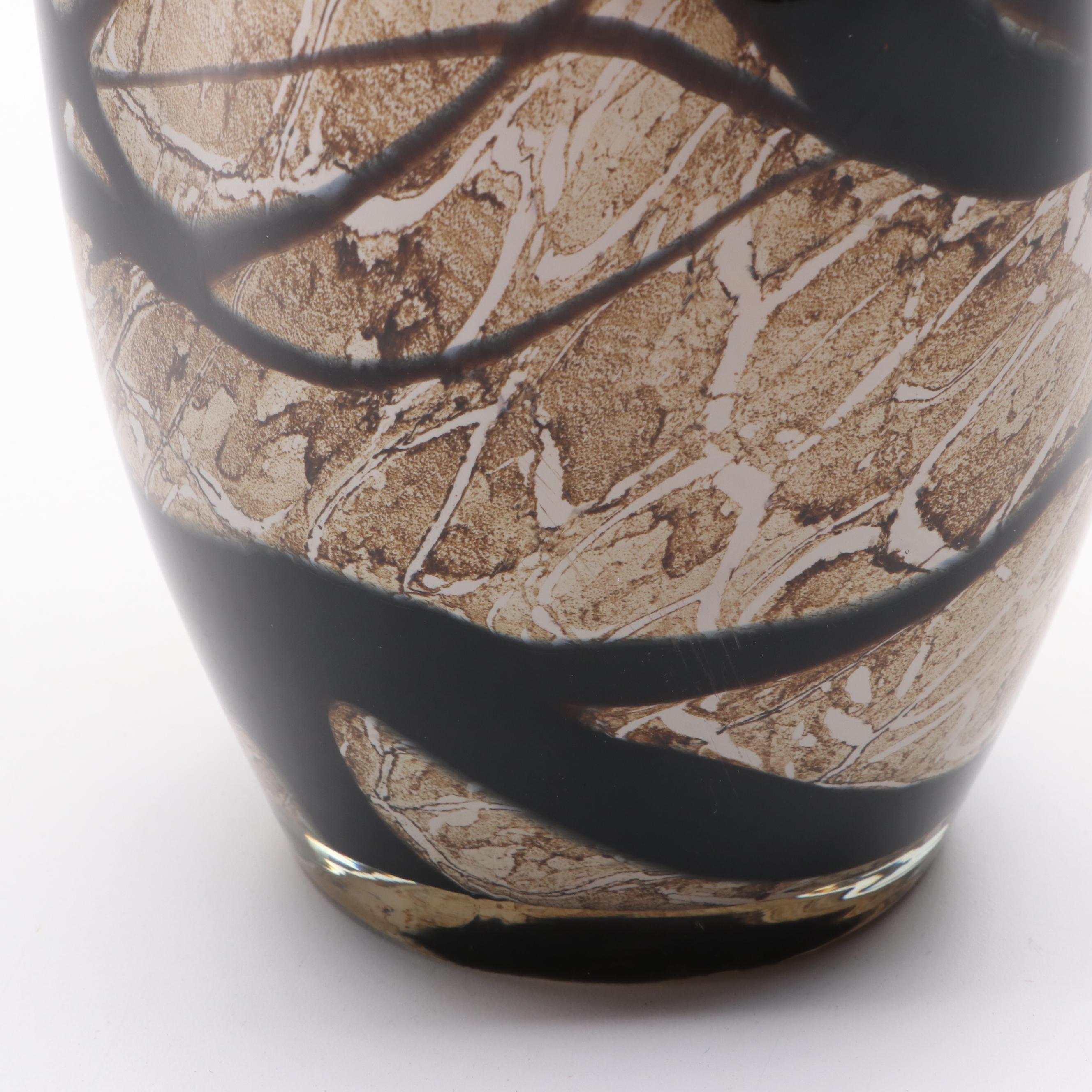 Józefina Polish Blown Art Glass Handkerchief Vase