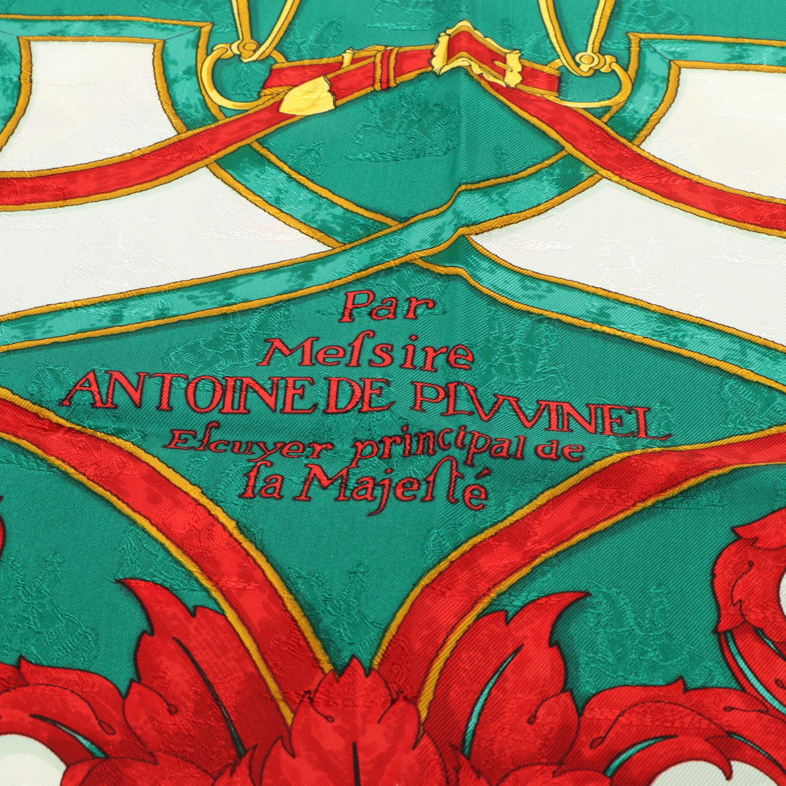 Hermès "L'Instruction du Roy en l'Exercice de Monter a Cheval" Scarf 90 in Silk