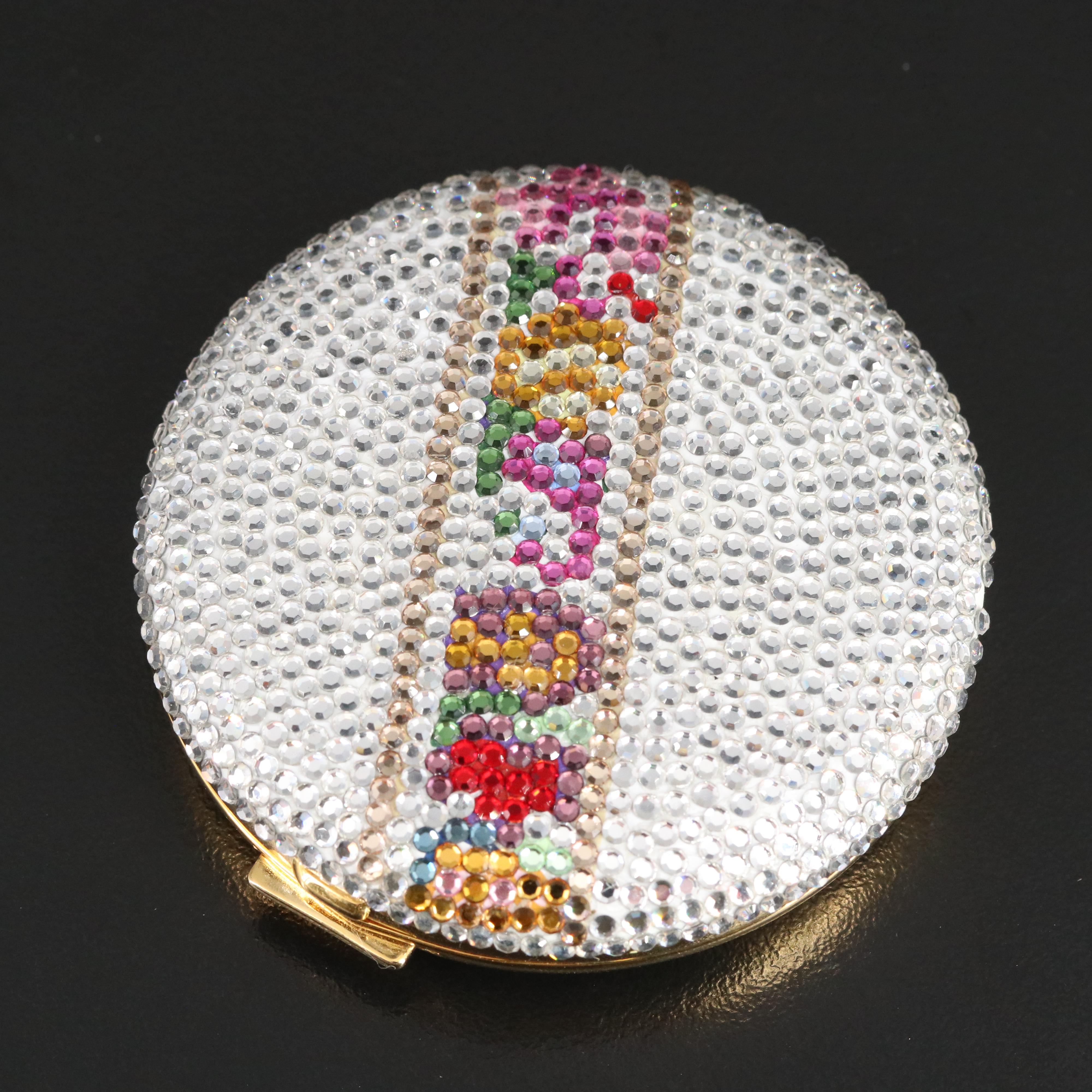 Judith Lieber Rhinestoned Powder Compact
