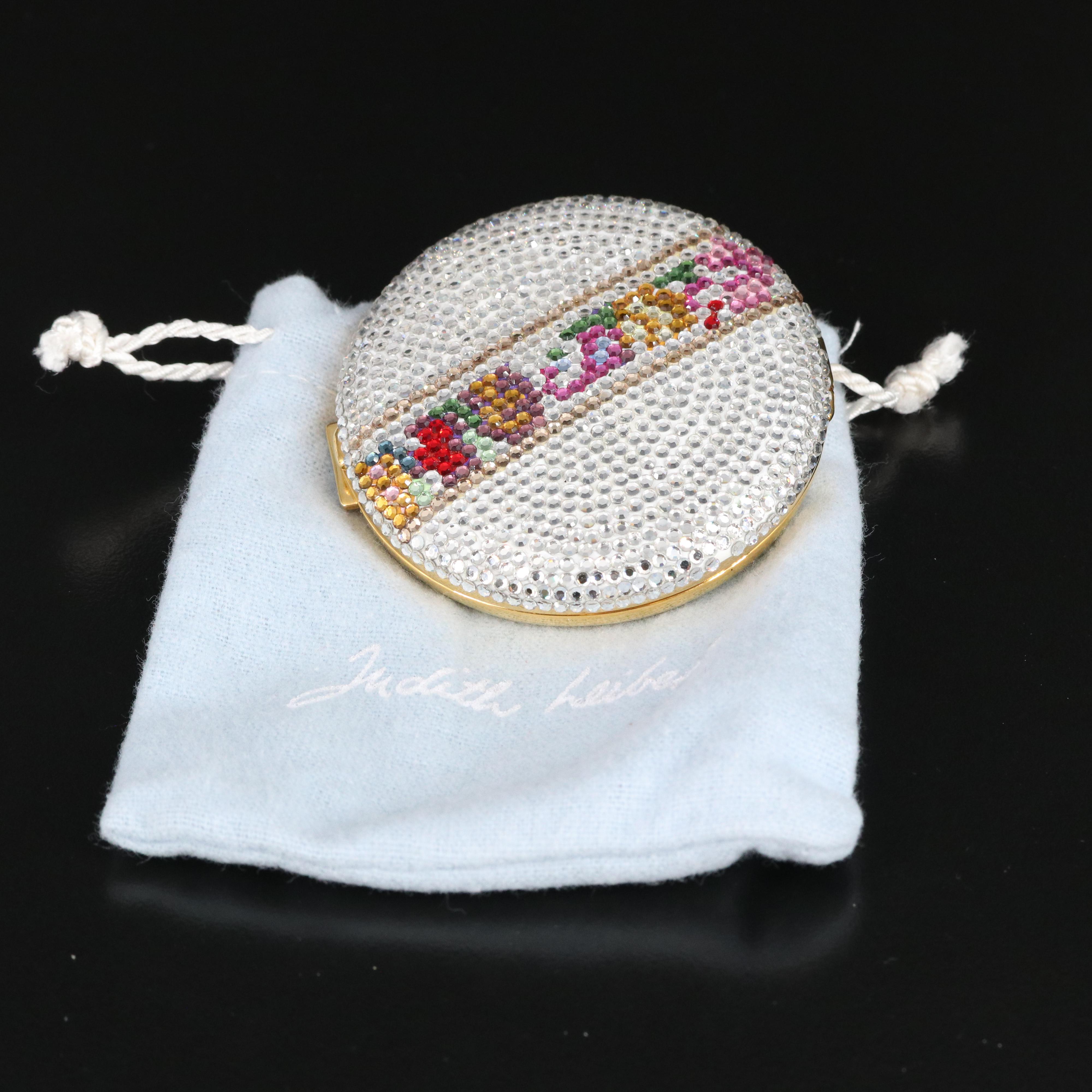 Judith Lieber Rhinestoned Powder Compact