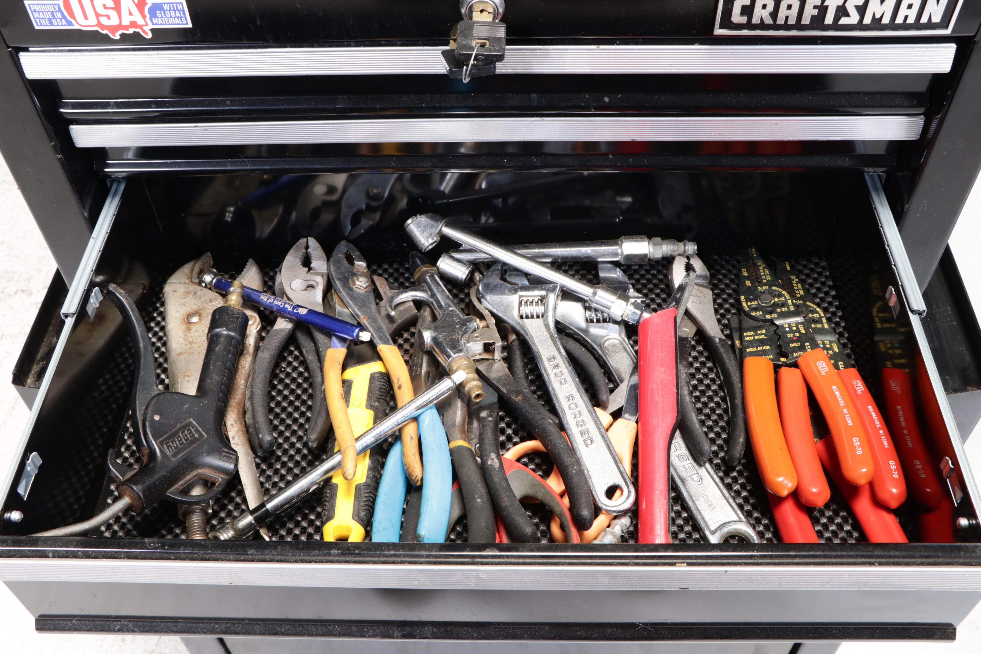 Craftsman Black Enamel and Aluminum Tool Chest on Casters