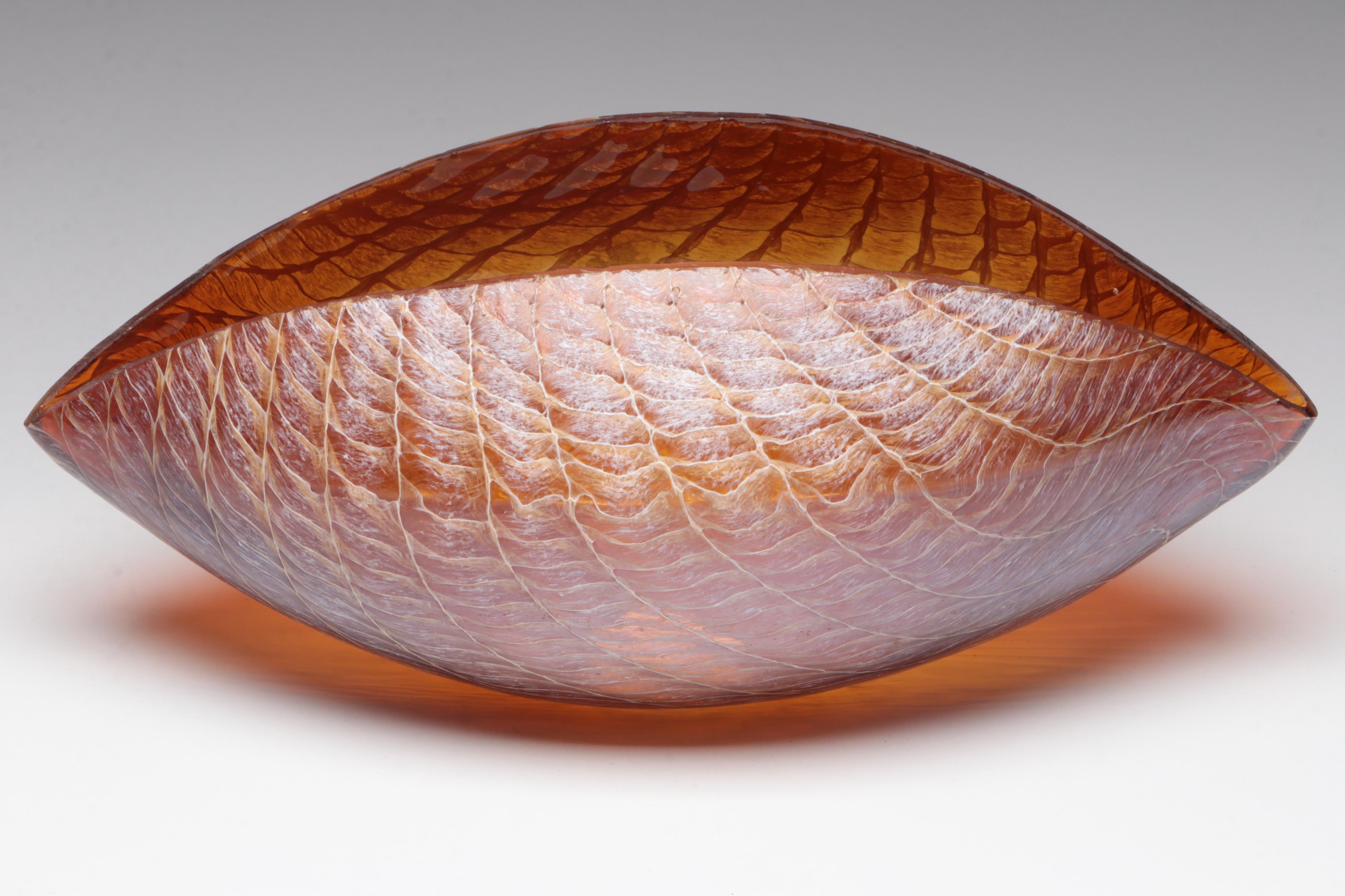 Cased Glass, Pink and Amber Glass Lamp Shades