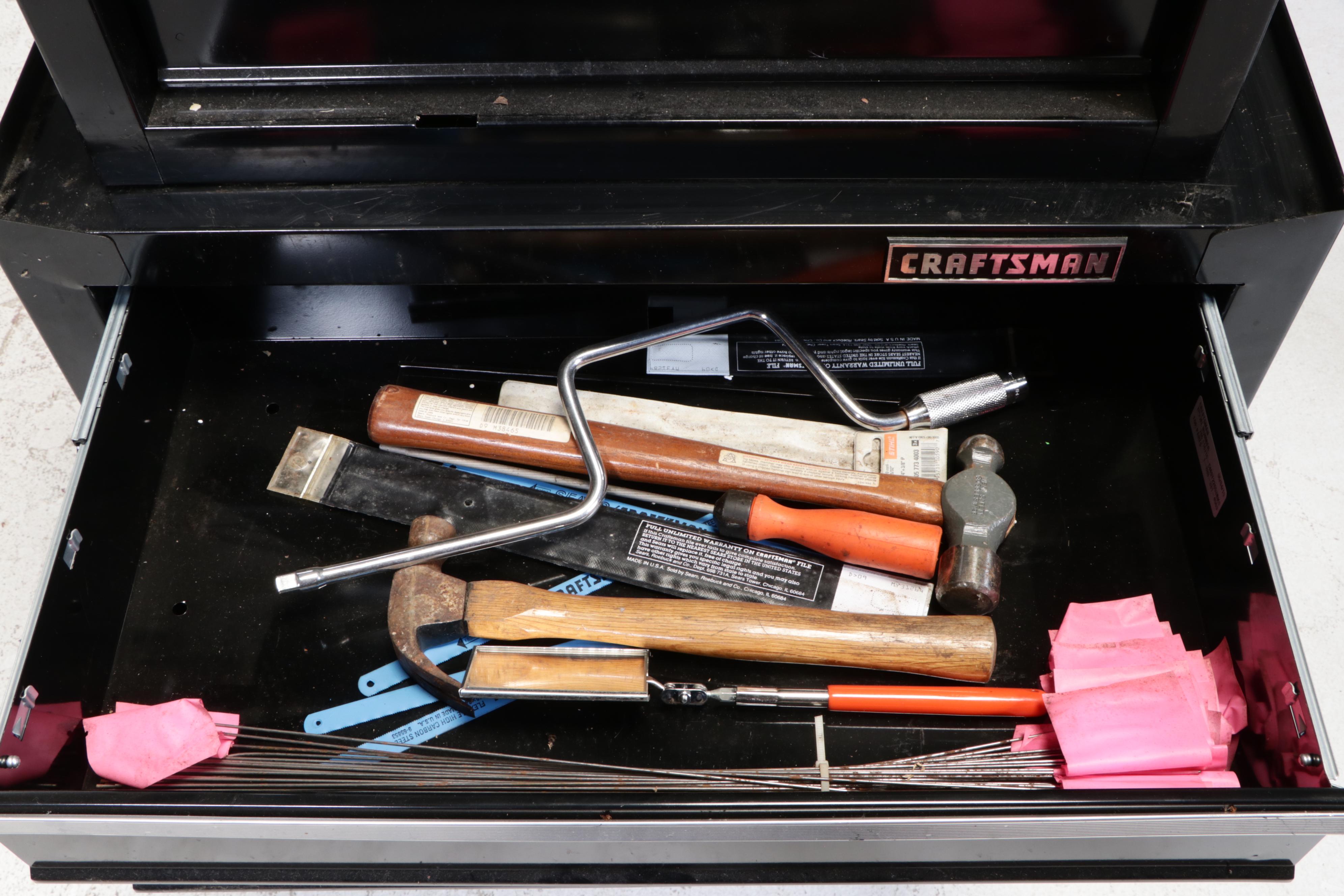 Craftsman Black Enamel and Aluminum Tool Chest on Casters