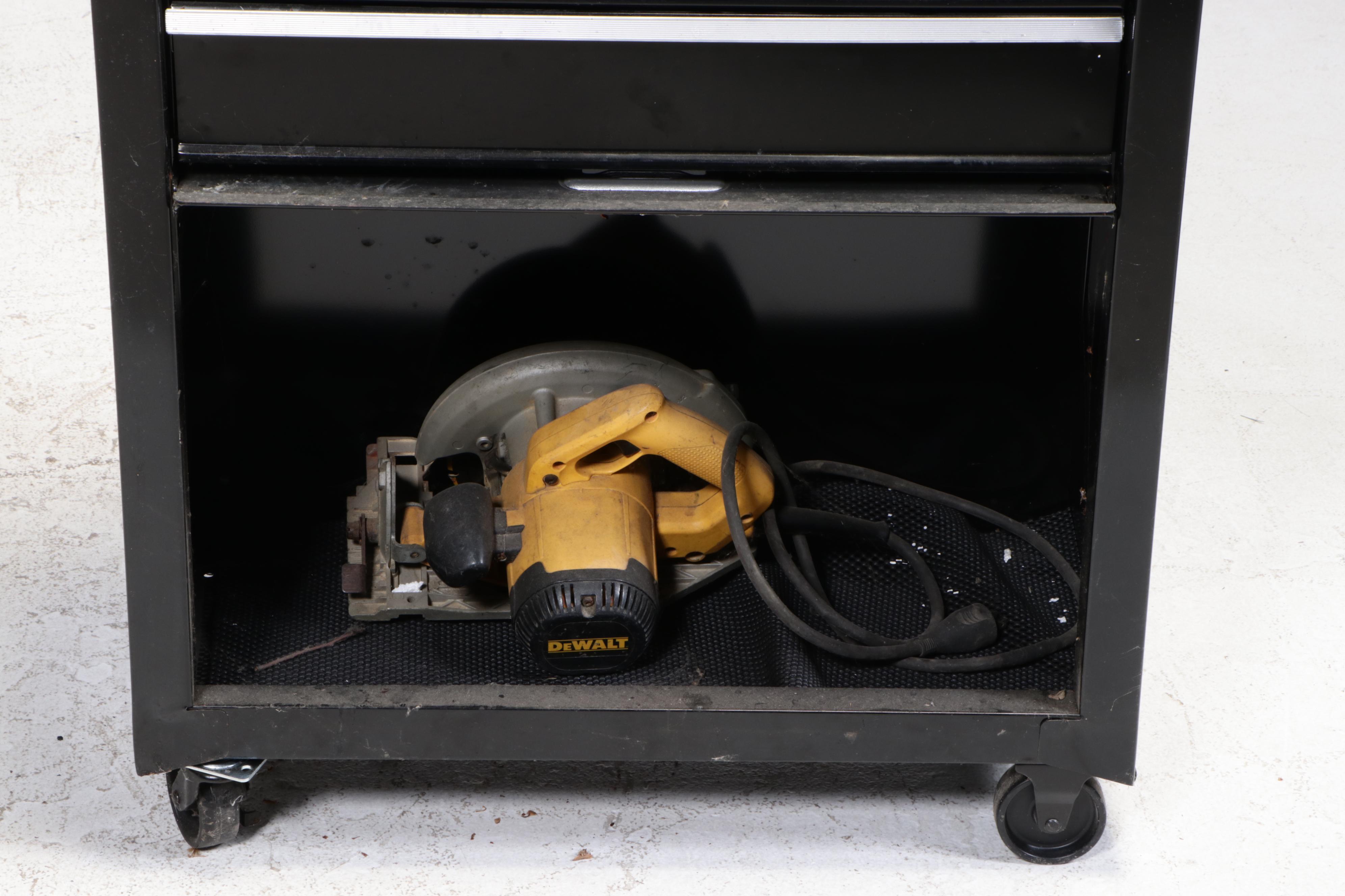 Craftsman Black Enamel and Aluminum Tool Chest on Casters