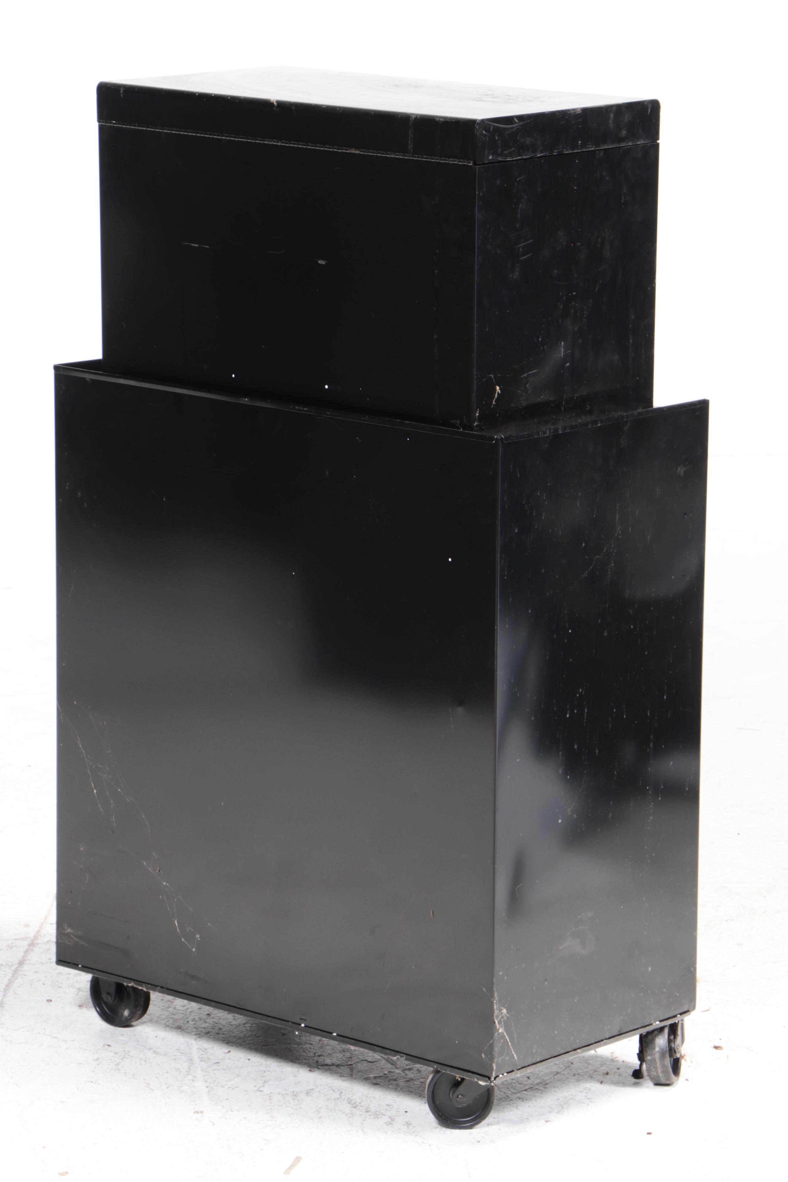 Craftsman Black Enamel and Aluminum Tool Chest on Casters