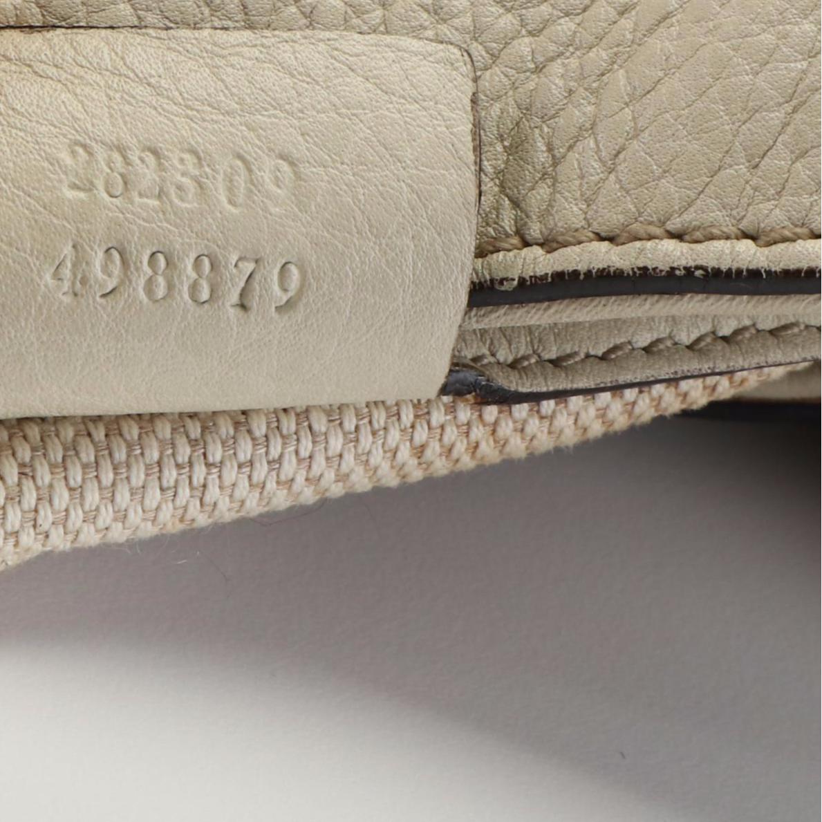 Gucci Soho Cellarius  White Leather Tote Bag