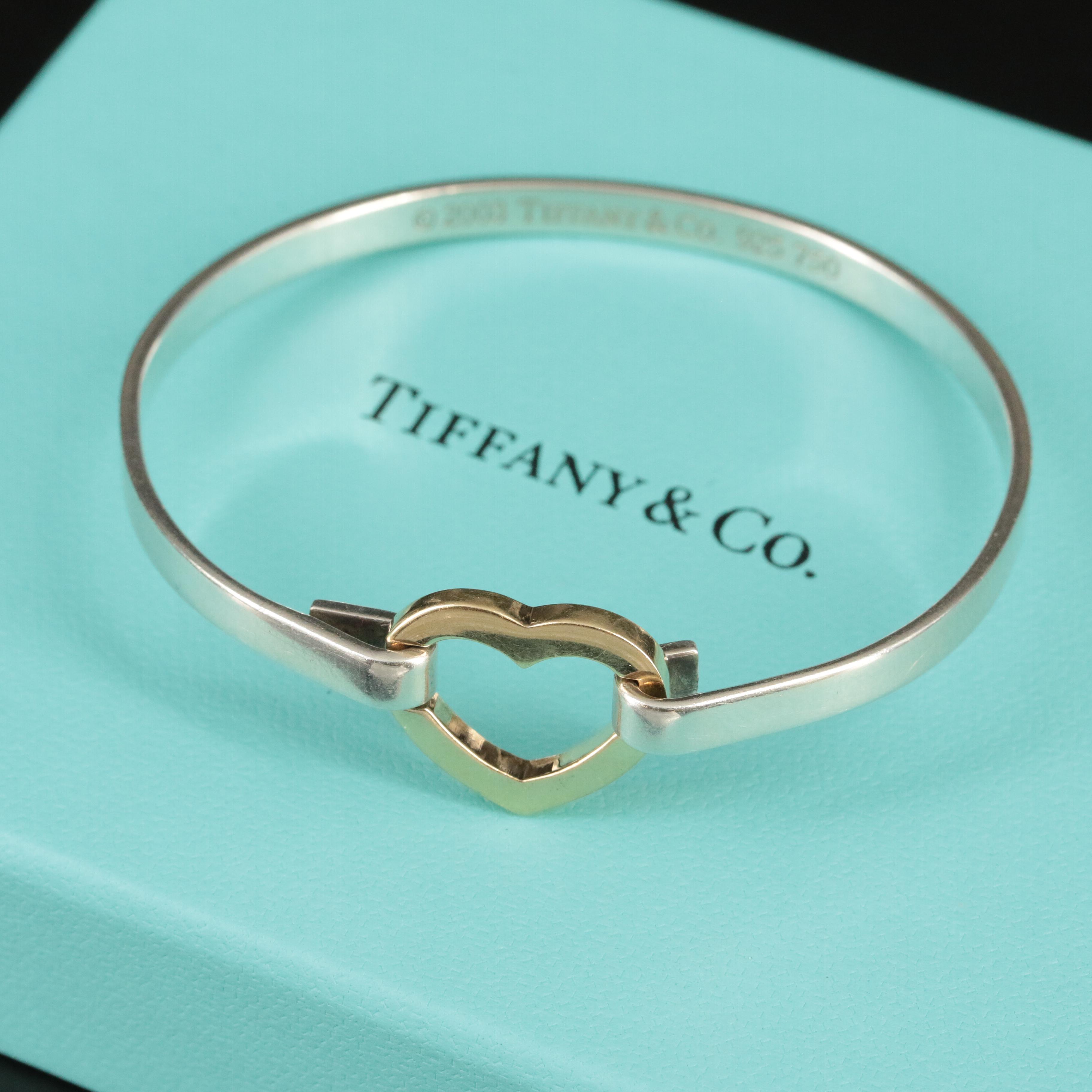 Tiffany & Co. Sterling and 18K Heart Hook Bracelet EBTH