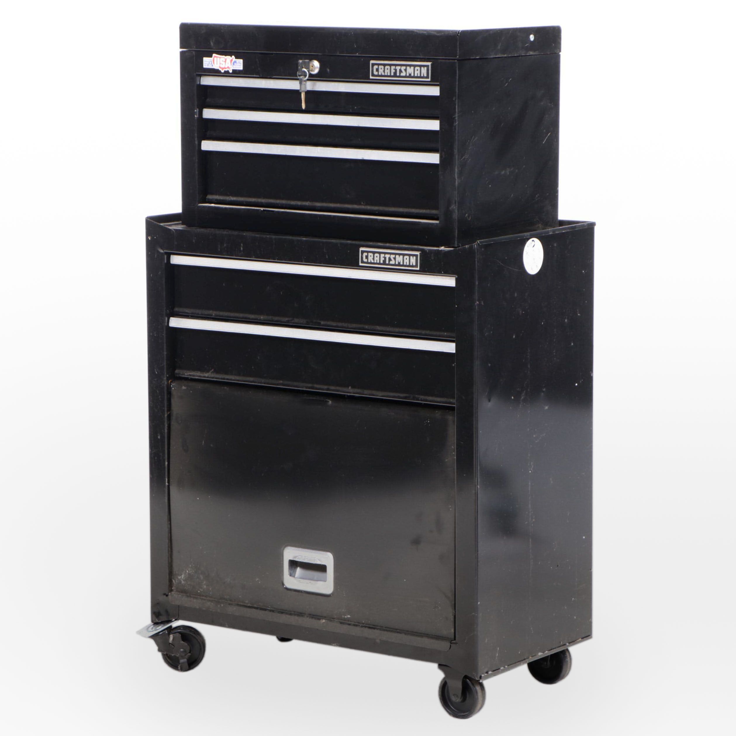 Craftsman Black Enamel and Aluminum Tool Chest on Casters EBTH