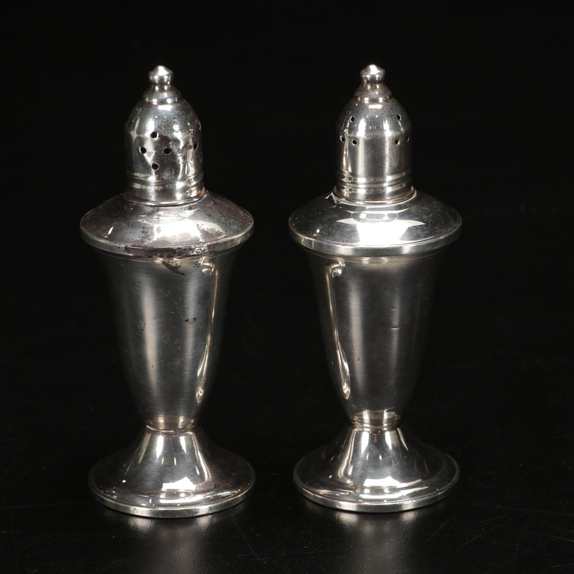 Sterling Silver Candlesticks, Shakers and Fine China "Platinum Wheat" Dinnerware