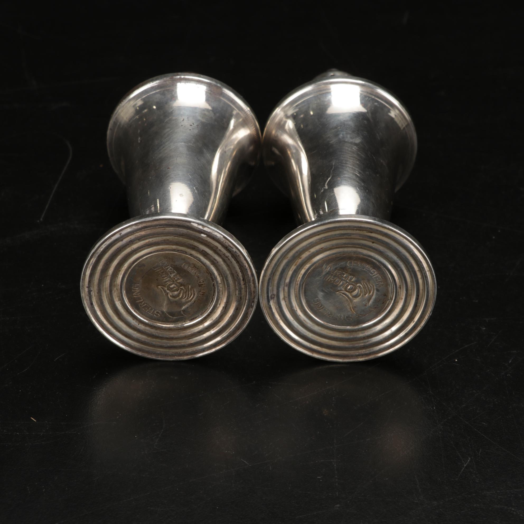 Sterling Silver Candlesticks, Shakers and Fine China "Platinum Wheat" Dinnerware