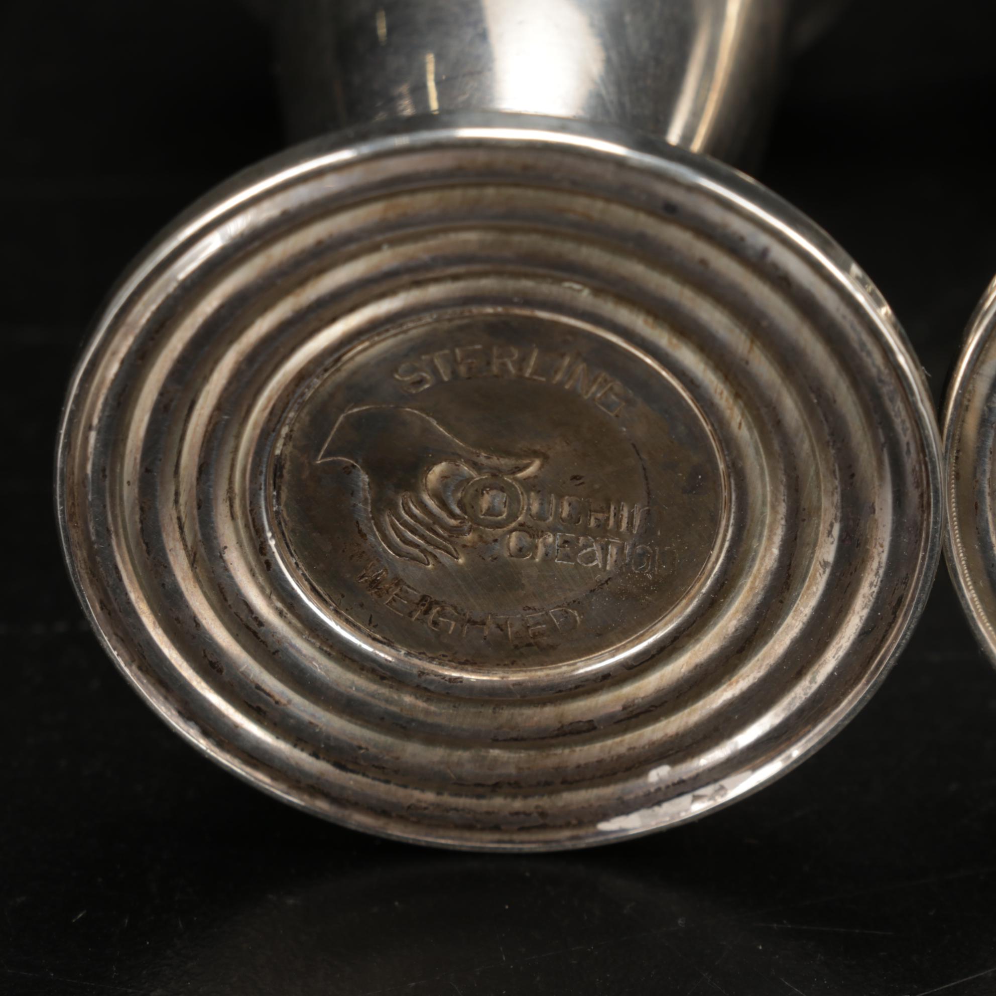 Sterling Silver Candlesticks, Shakers and Fine China "Platinum Wheat" Dinnerware