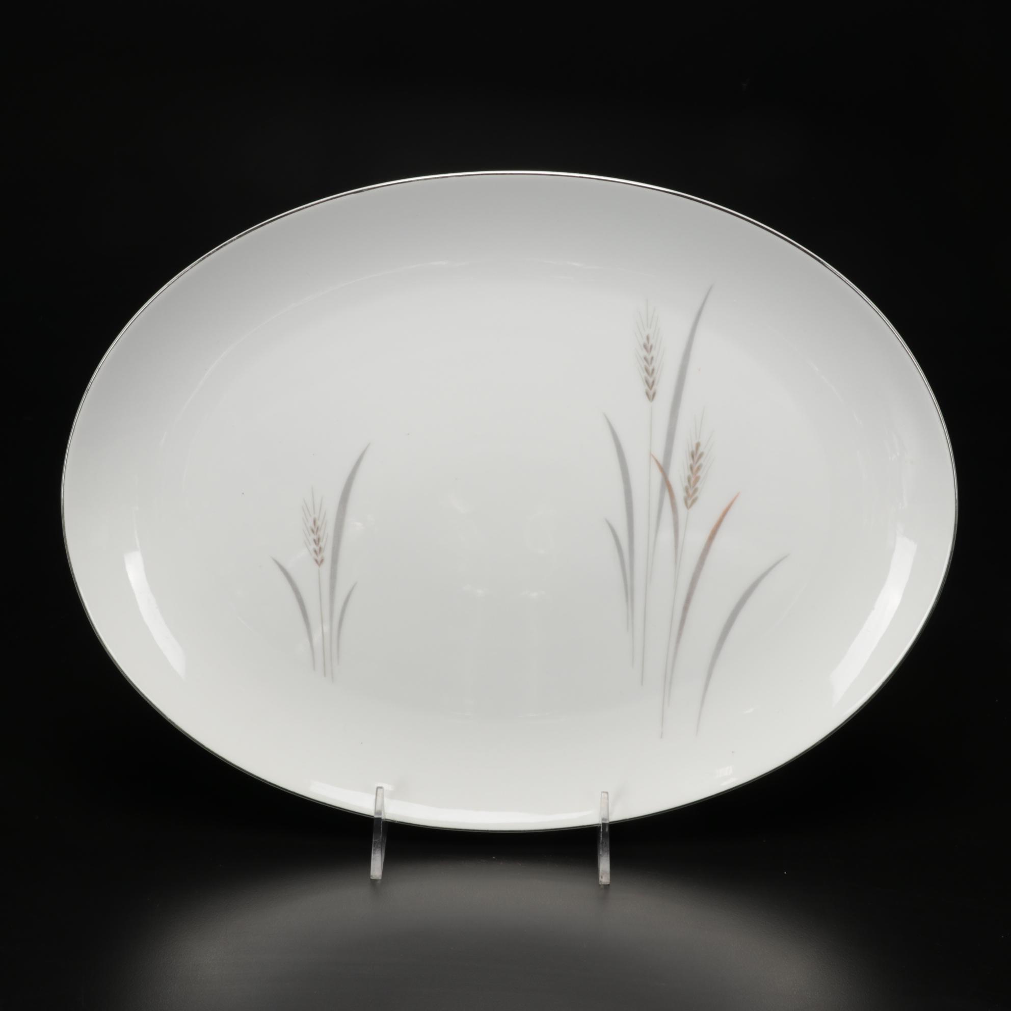 Sterling Silver Candlesticks, Shakers and Fine China "Platinum Wheat" Dinnerware