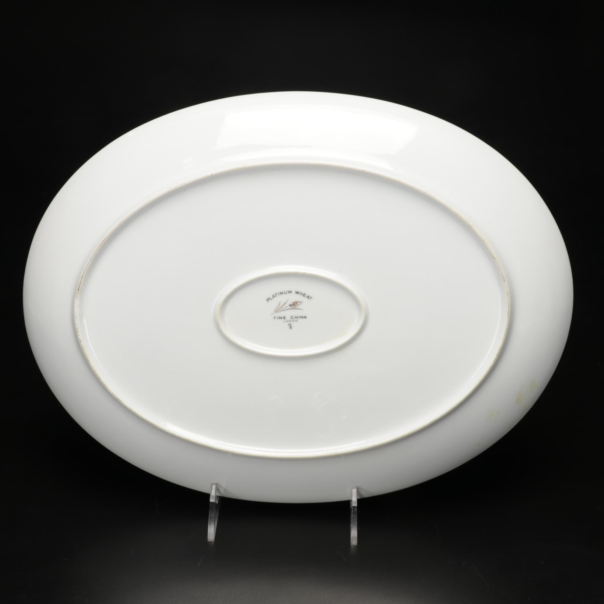 Sterling Silver Candlesticks, Shakers and Fine China "Platinum Wheat" Dinnerware