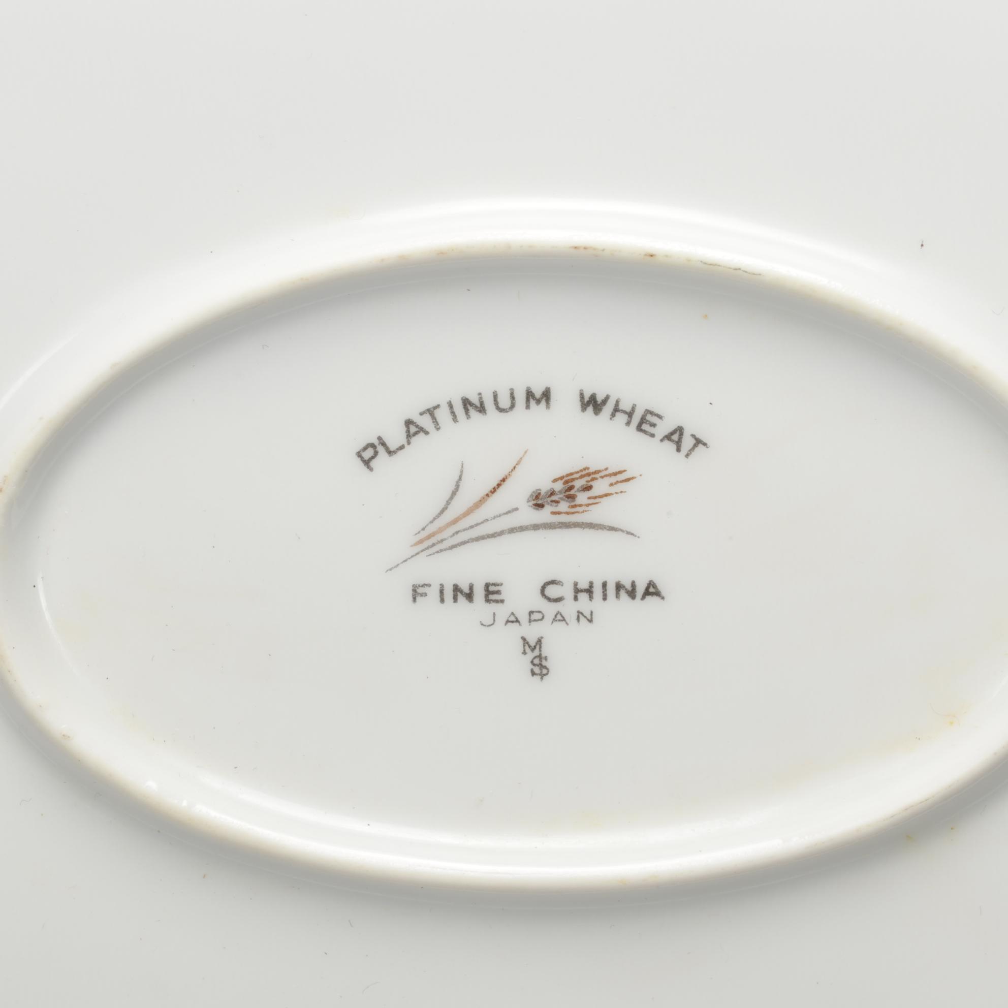 Sterling Silver Candlesticks, Shakers and Fine China "Platinum Wheat" Dinnerware