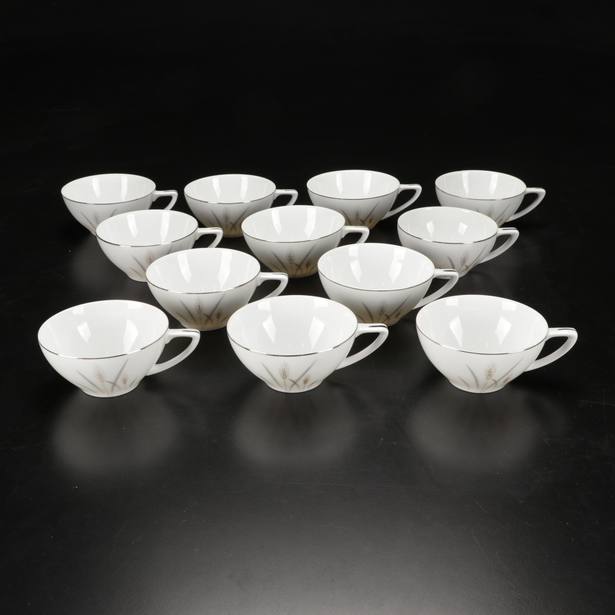 Sterling Silver Candlesticks, Shakers and Fine China "Platinum Wheat" Dinnerware