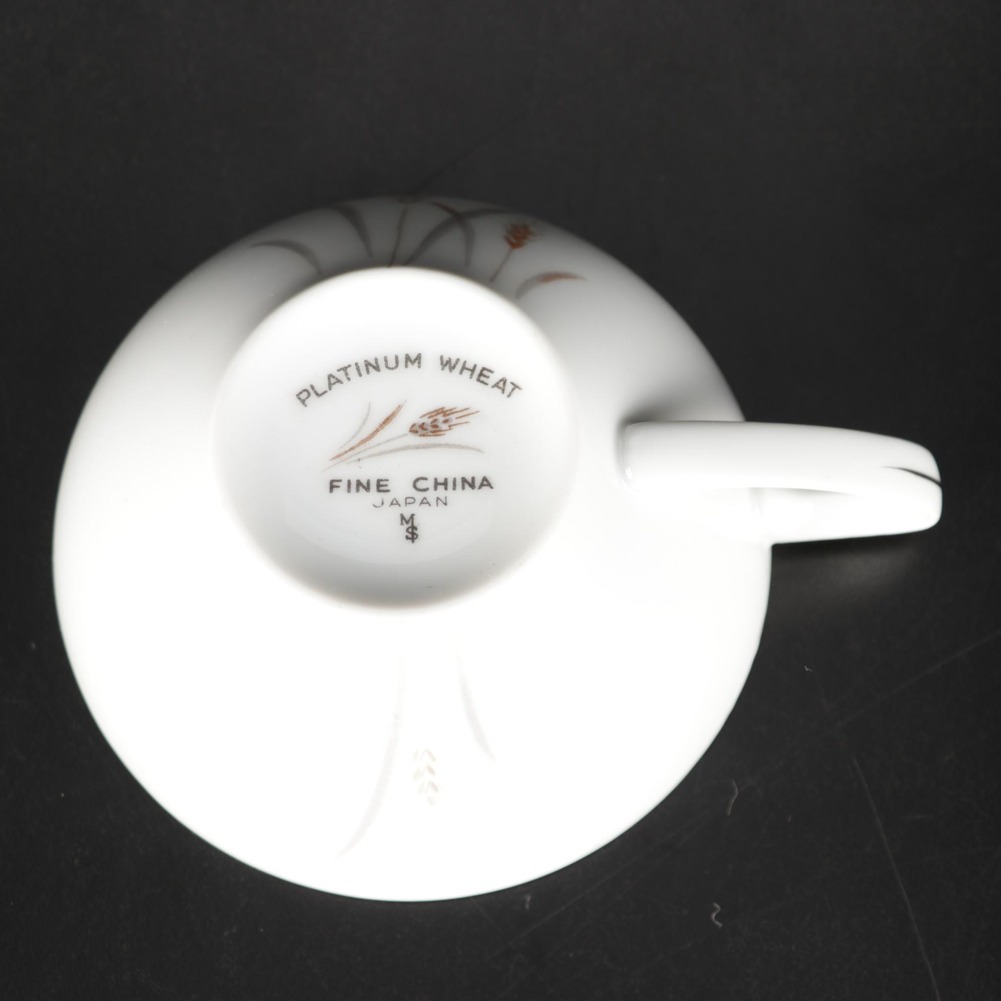 Sterling Silver Candlesticks, Shakers and Fine China "Platinum Wheat" Dinnerware