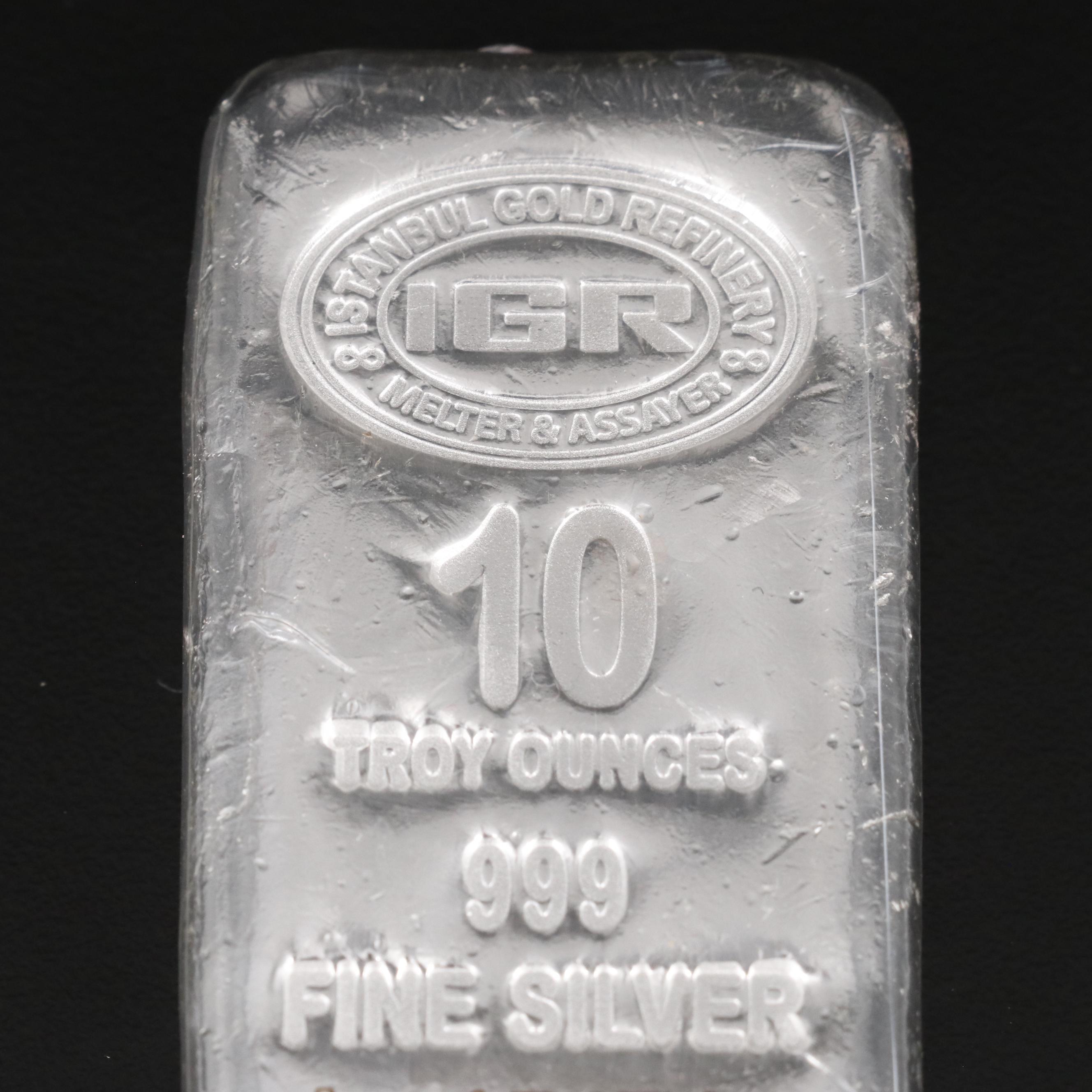 Four 10-Oz. Bars of .999 Fine Silver