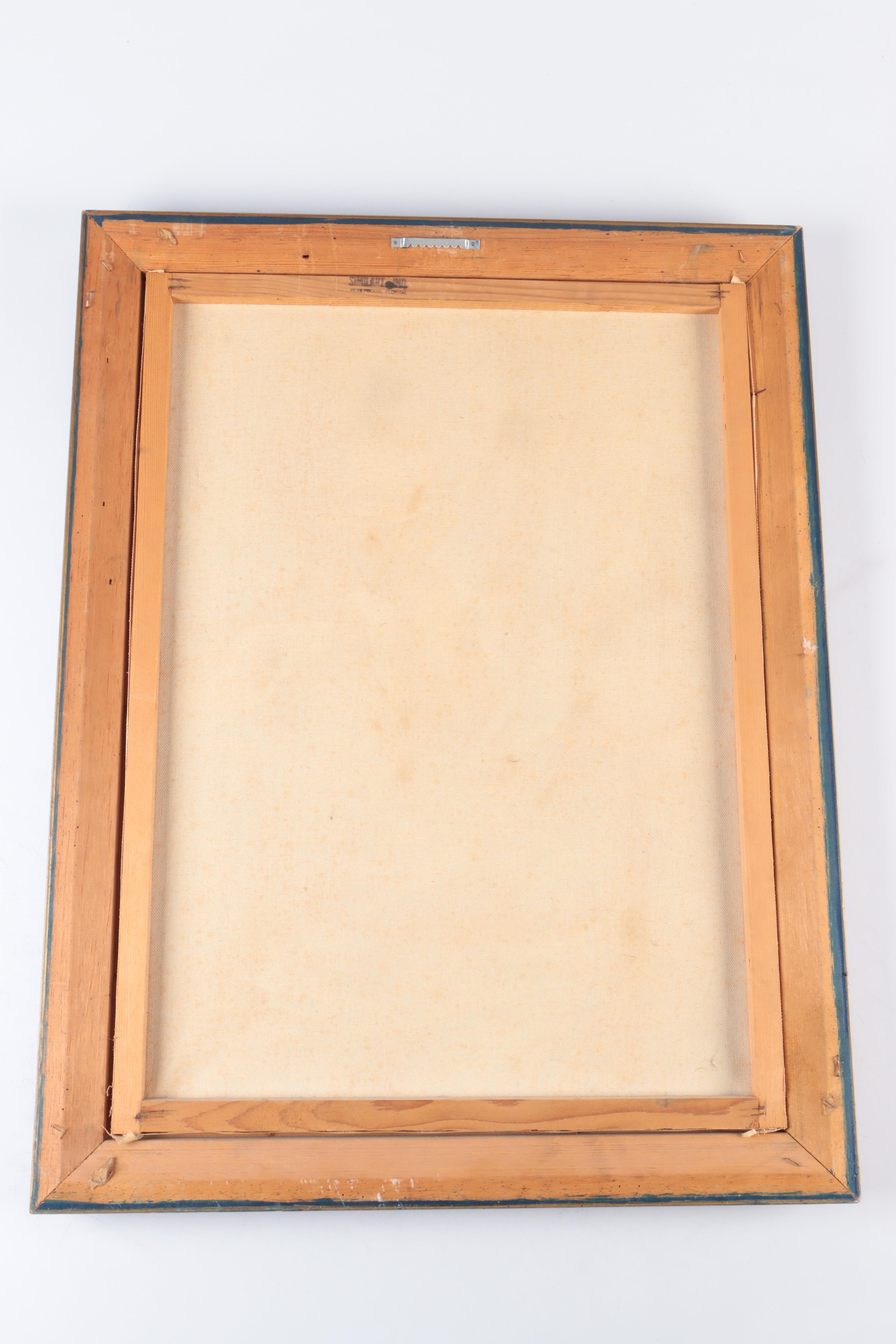 Y.A. Tittle Signed New York Giants Football Jersey with Canvas Artwork