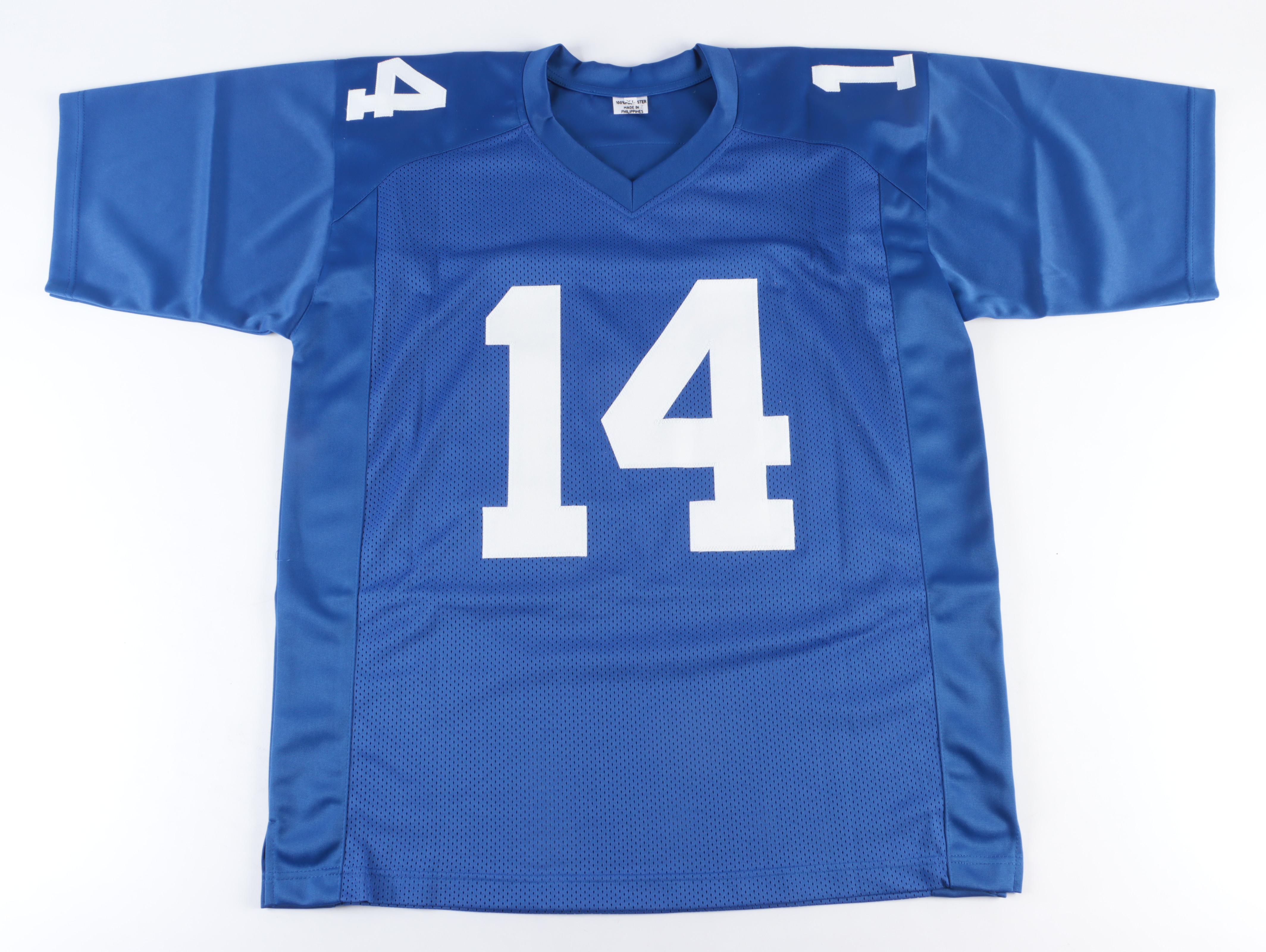 Y.A. Tittle Signed New York Giants Football Jersey with Canvas Artwork