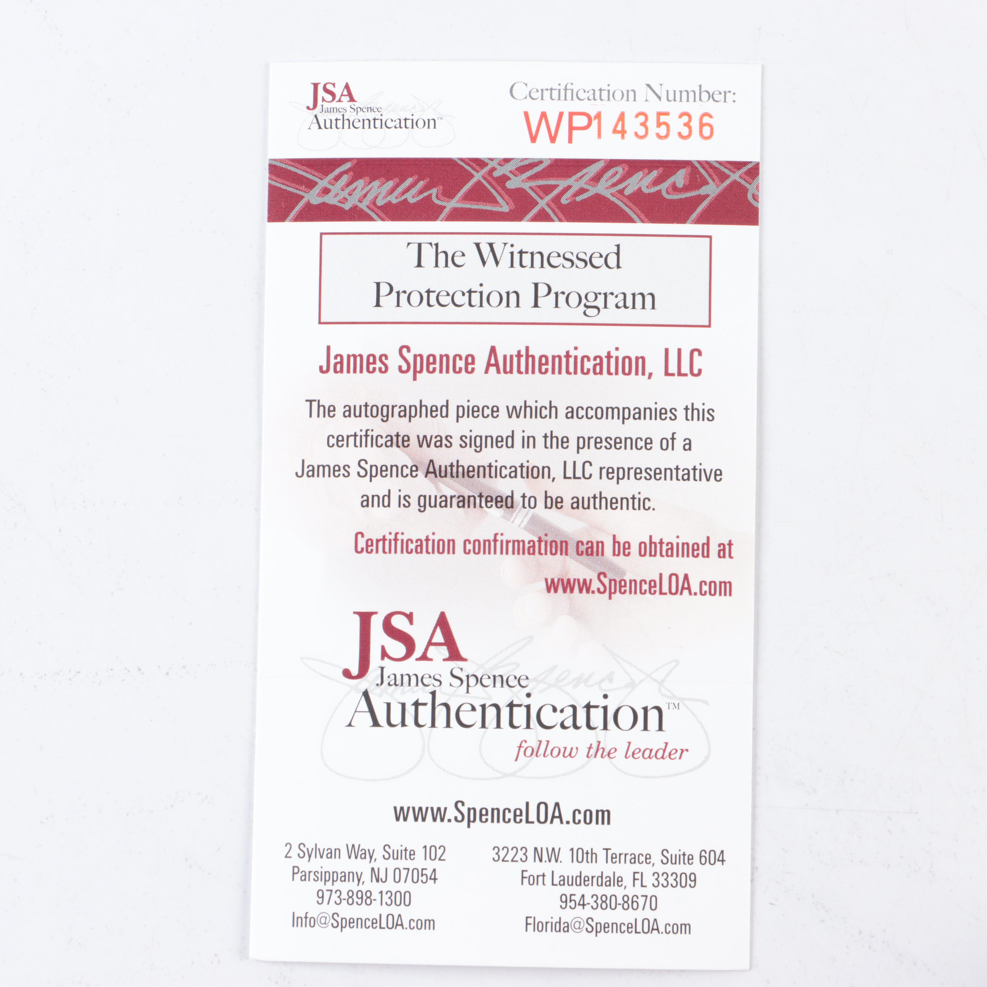 Y.A. Tittle Signed New York Giants Football Jersey with Canvas Artwork