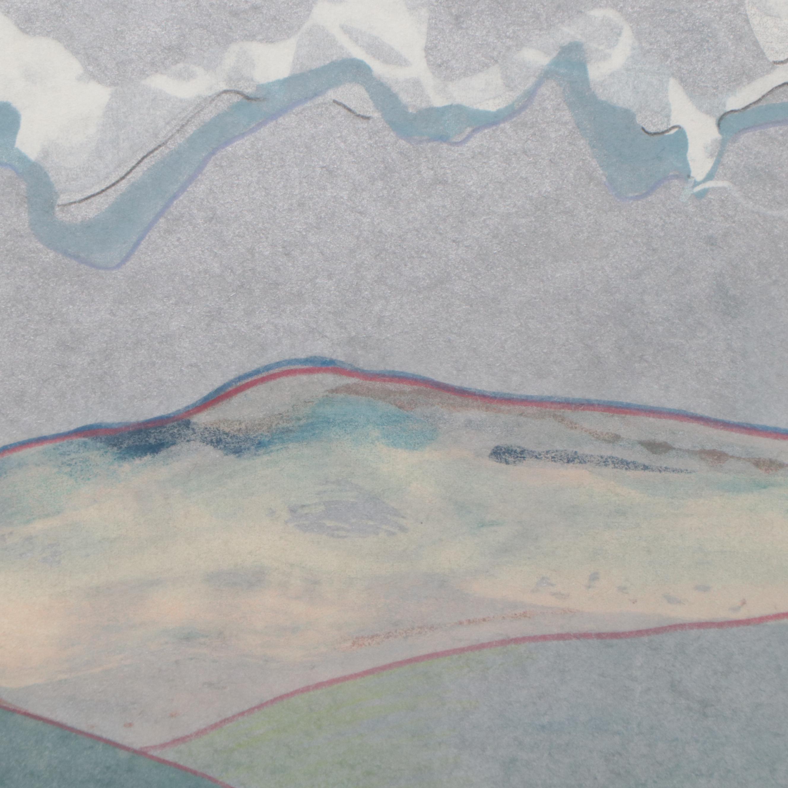 Syd Kramer Abstract Landscape Monotype