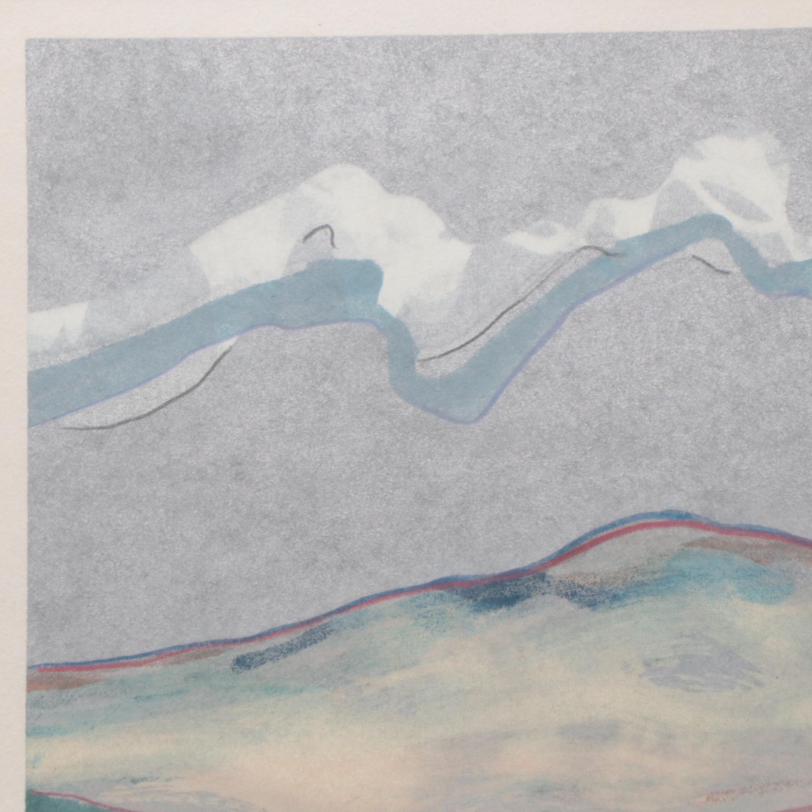 Syd Kramer Abstract Landscape Monotype