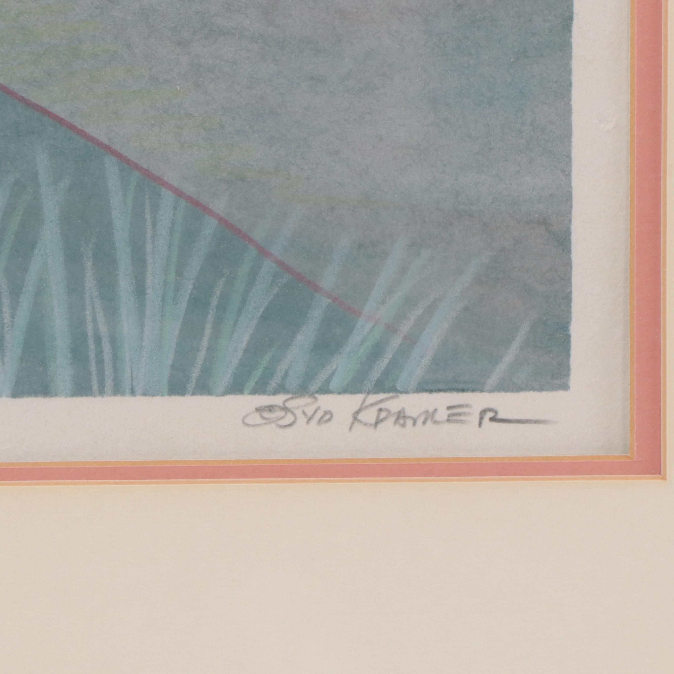 Syd Kramer Abstract Landscape Monotype