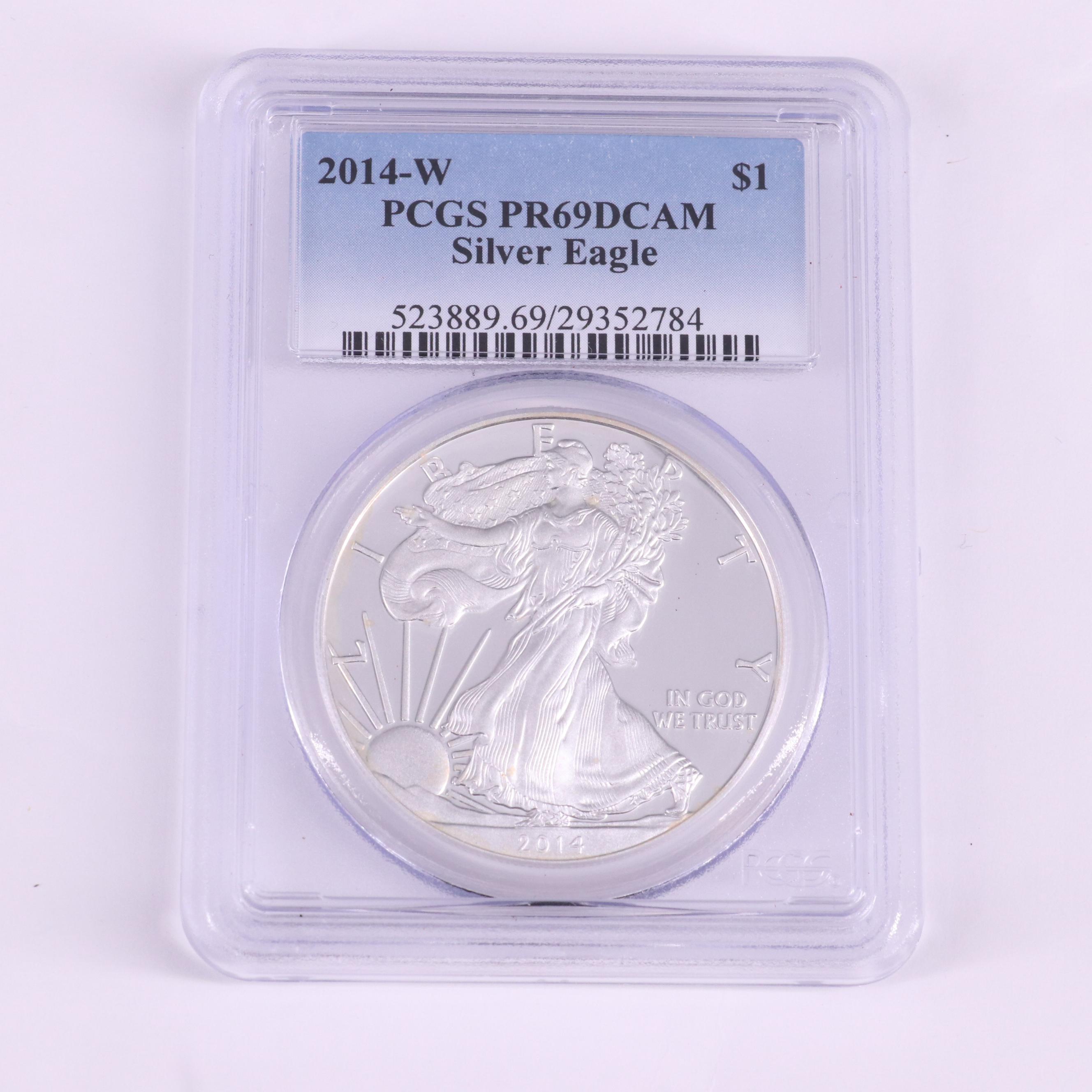 Partial Set of 13 American Silver Eagles Including 7 Proofs