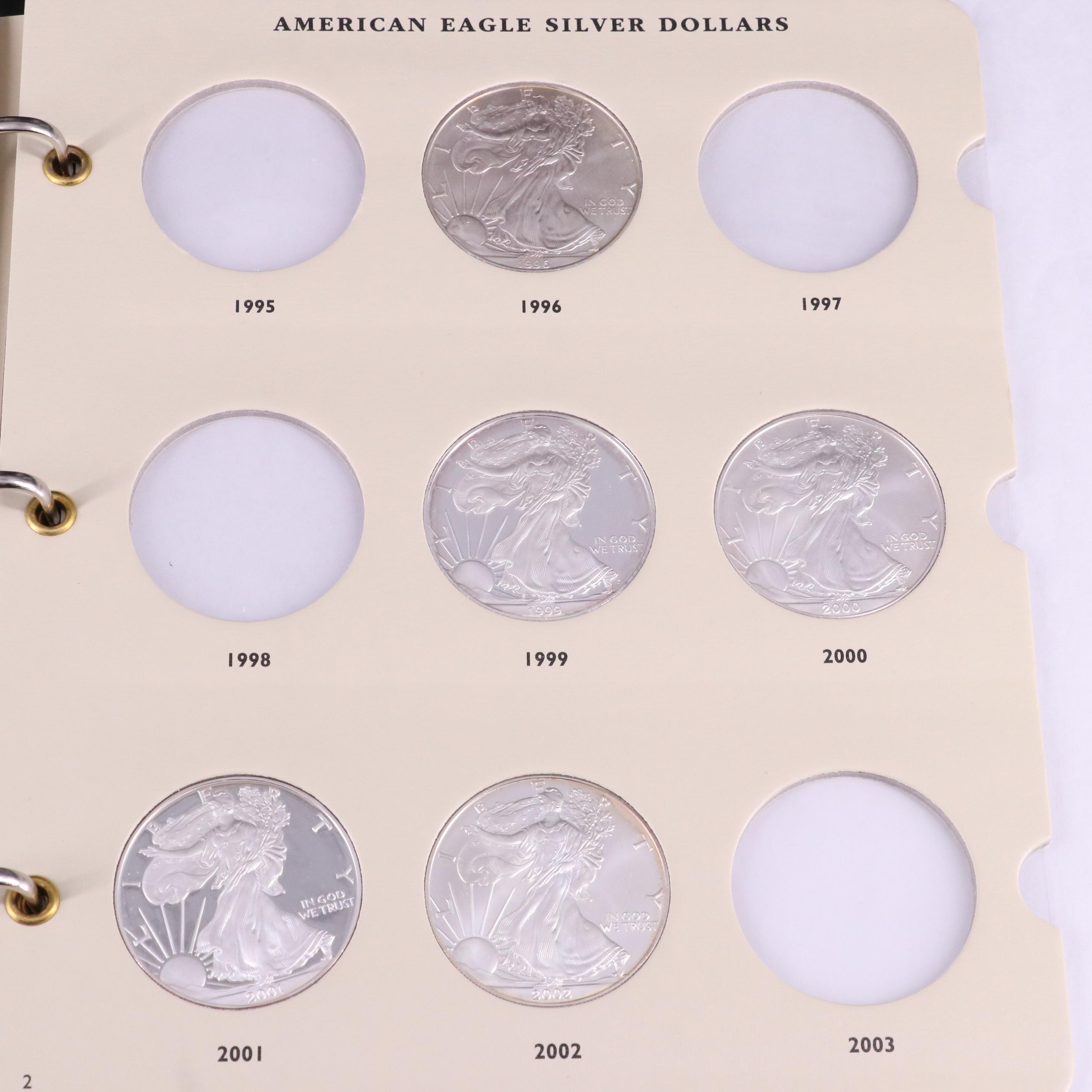 Partial Set of 13 American Silver Eagles Including 7 Proofs