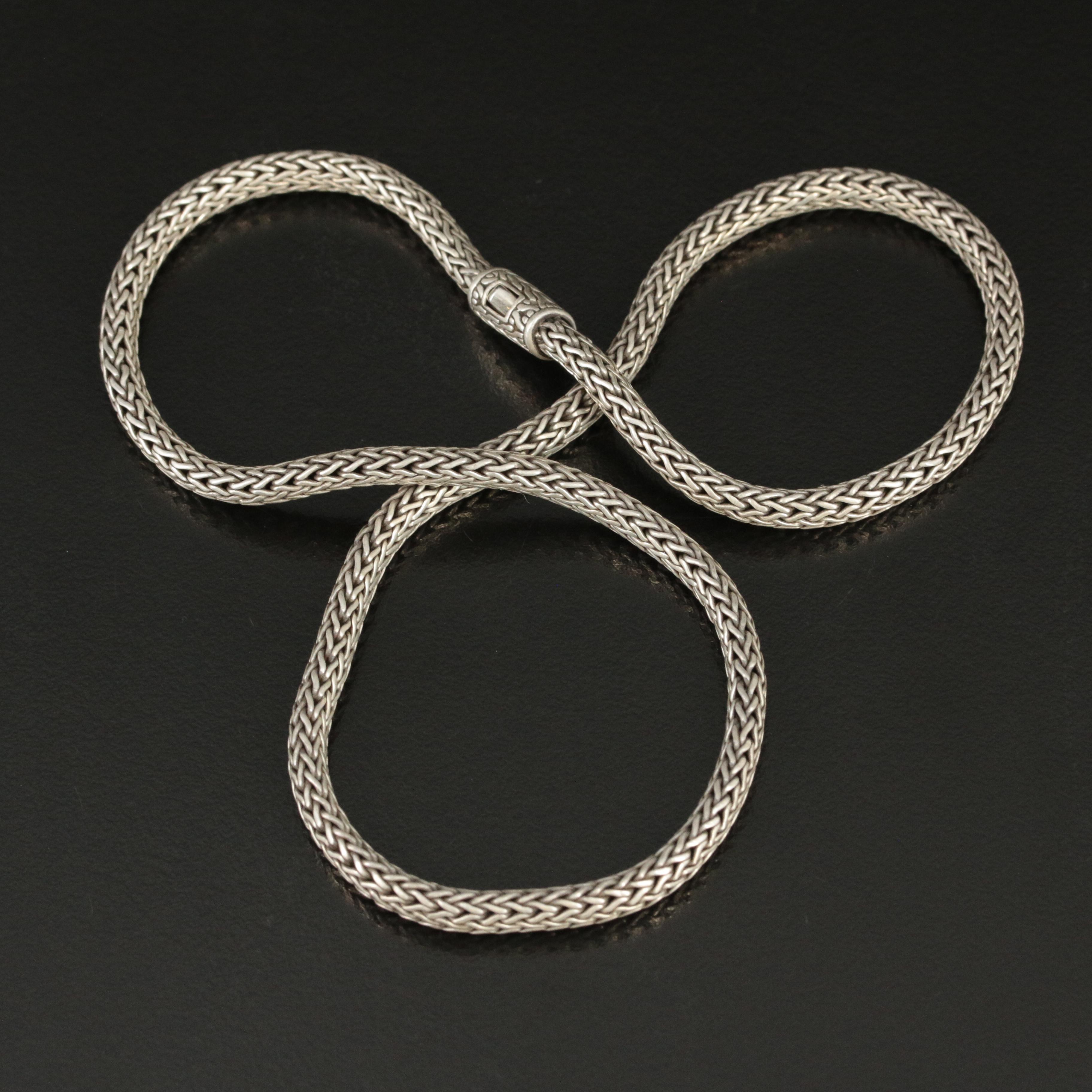 John Hardy "Classic Chain" Wheat Necklace