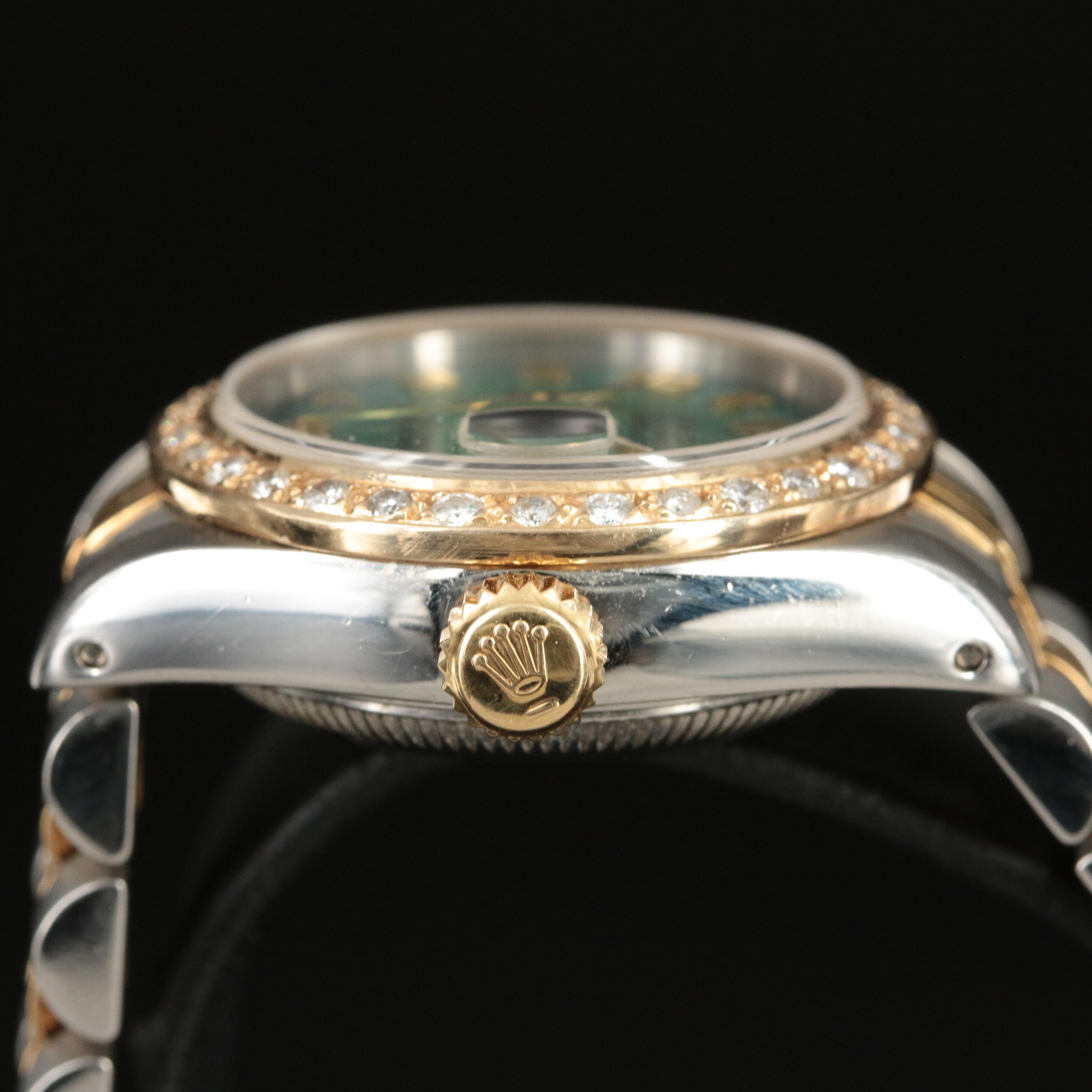 1985 Rolex Custom Mother-of-Pearl Dial, Diamond Bezel Datejust Watch