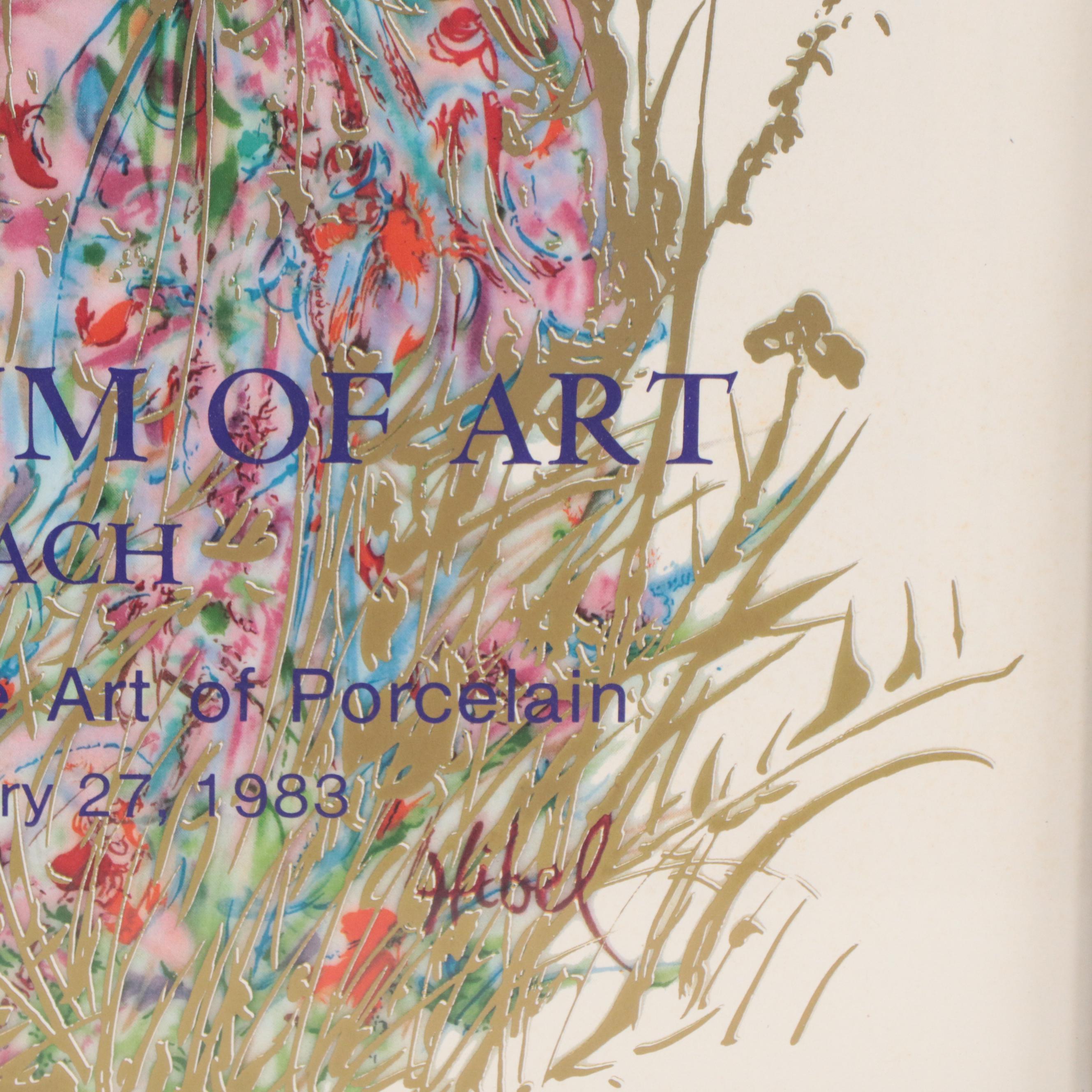 Edna Hibel Offset Lithograph "The Magic of Porcelain" Museum Poster