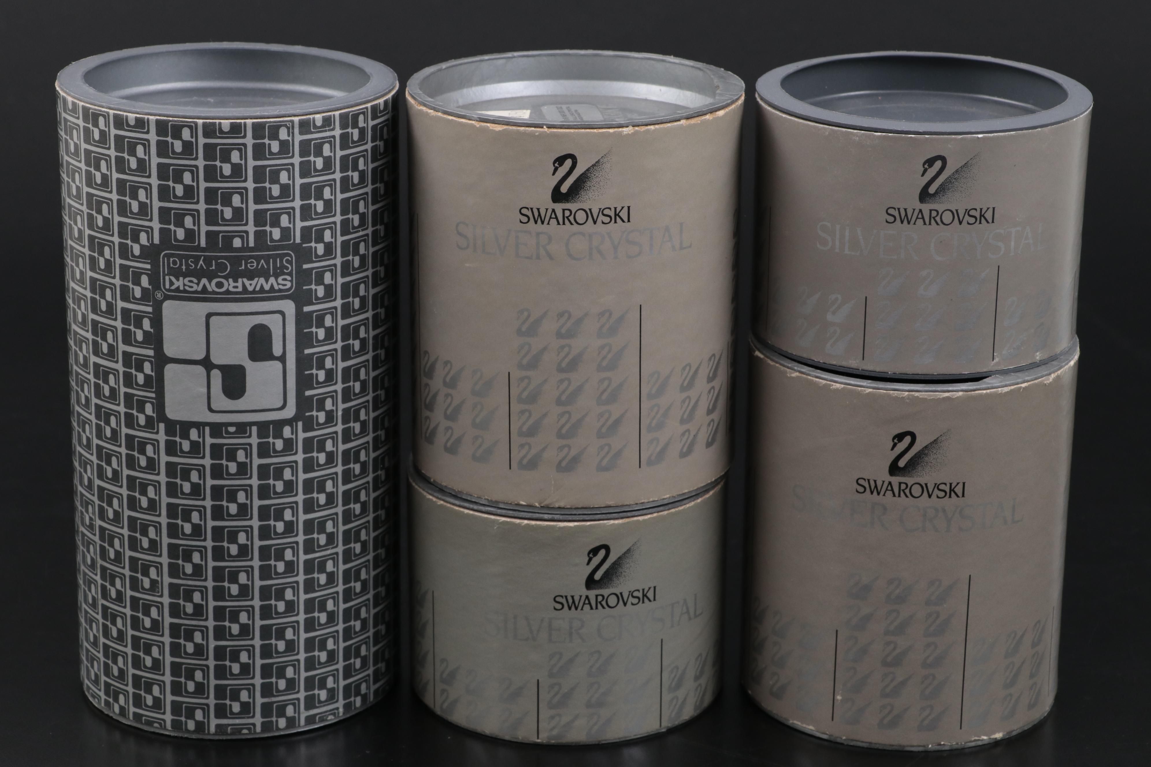 Swarovski Crystal Dog Figurines, Late 20th Century