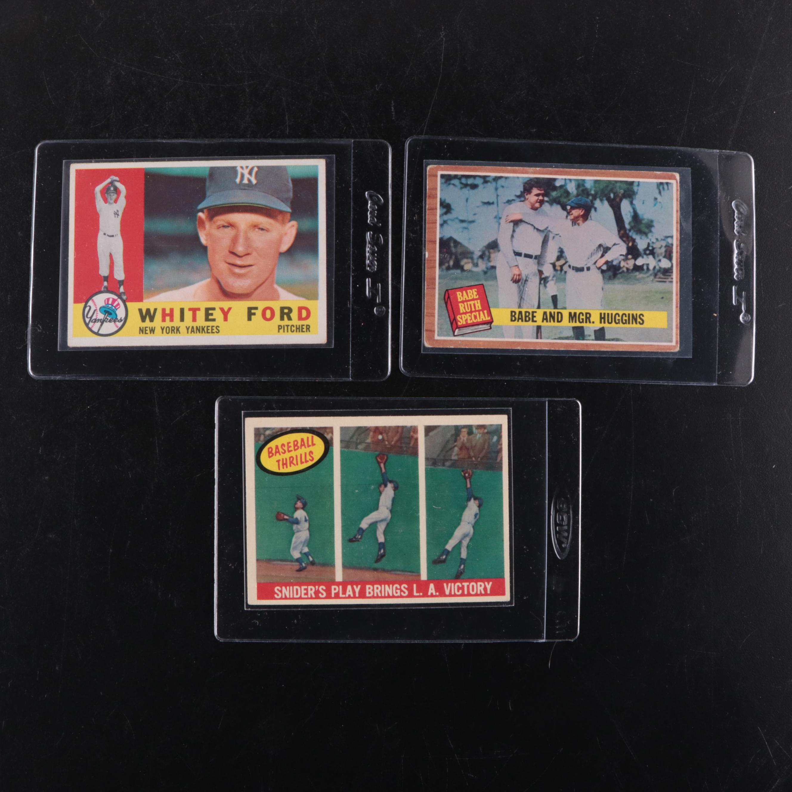 Topps Baseball Cards Featuring Hank Aaron, Frank Robinson, and More, 1950s–1960s