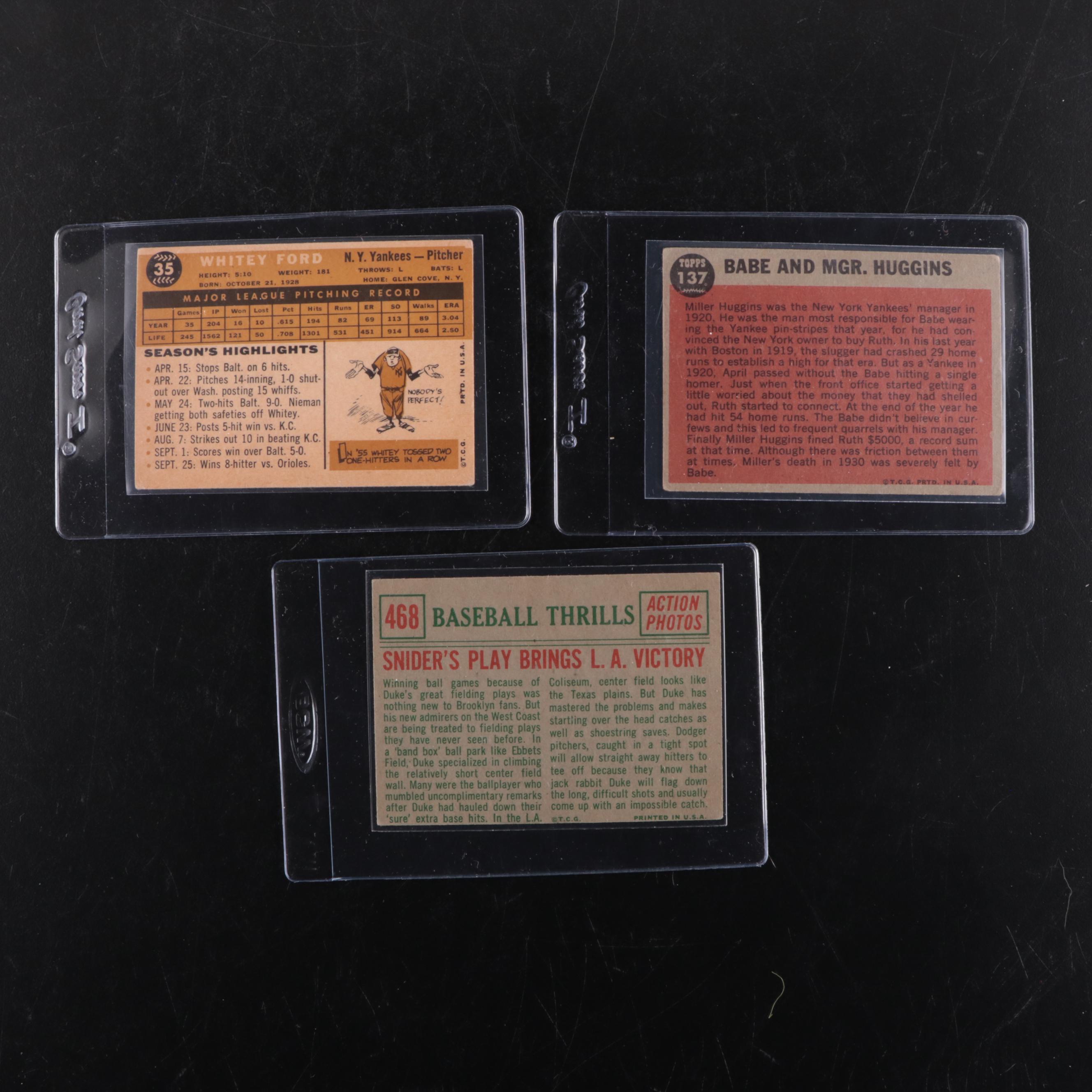 Topps Baseball Cards Featuring Hank Aaron, Frank Robinson, and More, 1950s–1960s