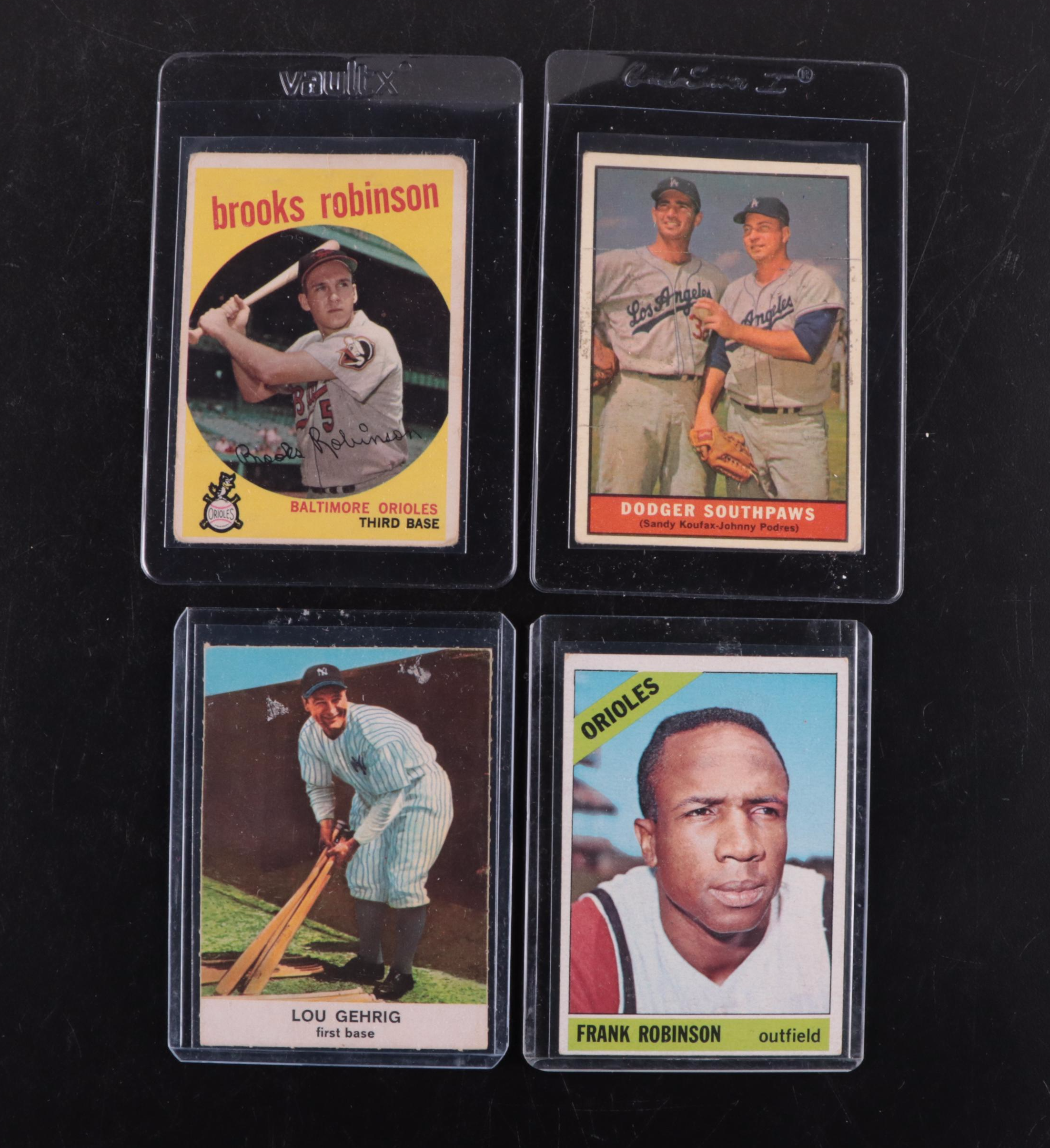 Topps Baseball Cards Featuring Hank Aaron, Frank Robinson, and More, 1950s–1960s